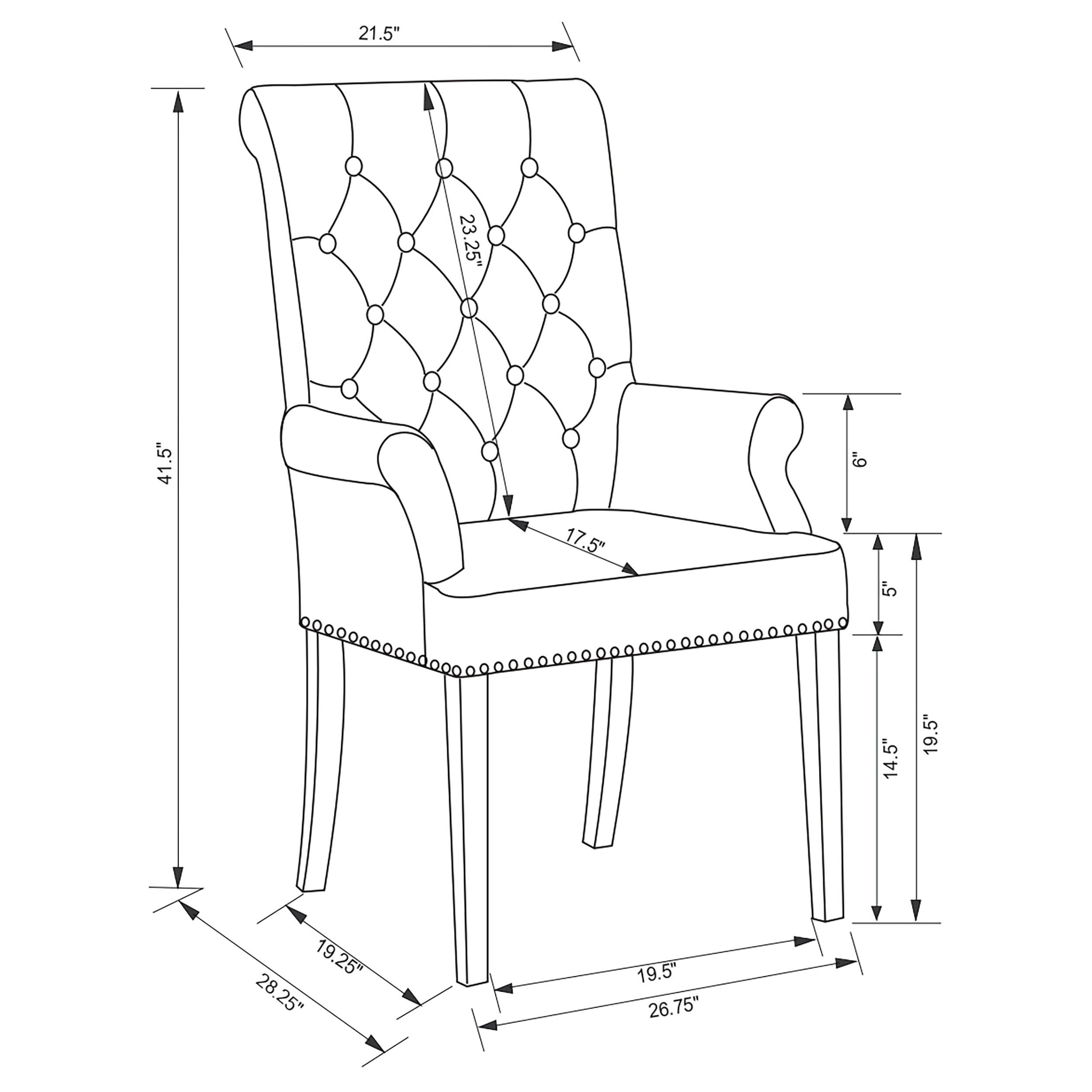 Sherry Rectangular Marble Top Dining Table set