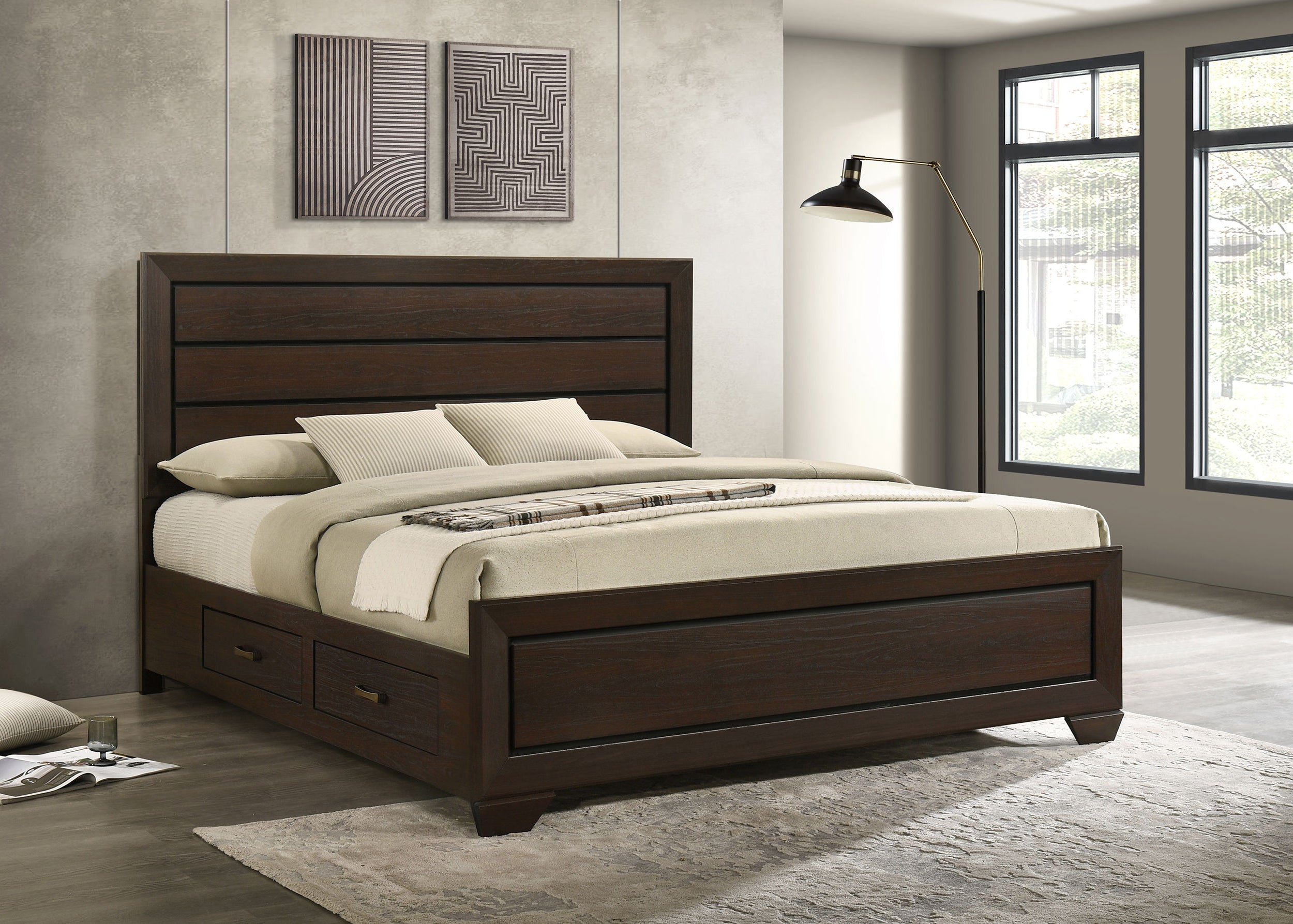 Kauffman Panel Platform Storage Bed