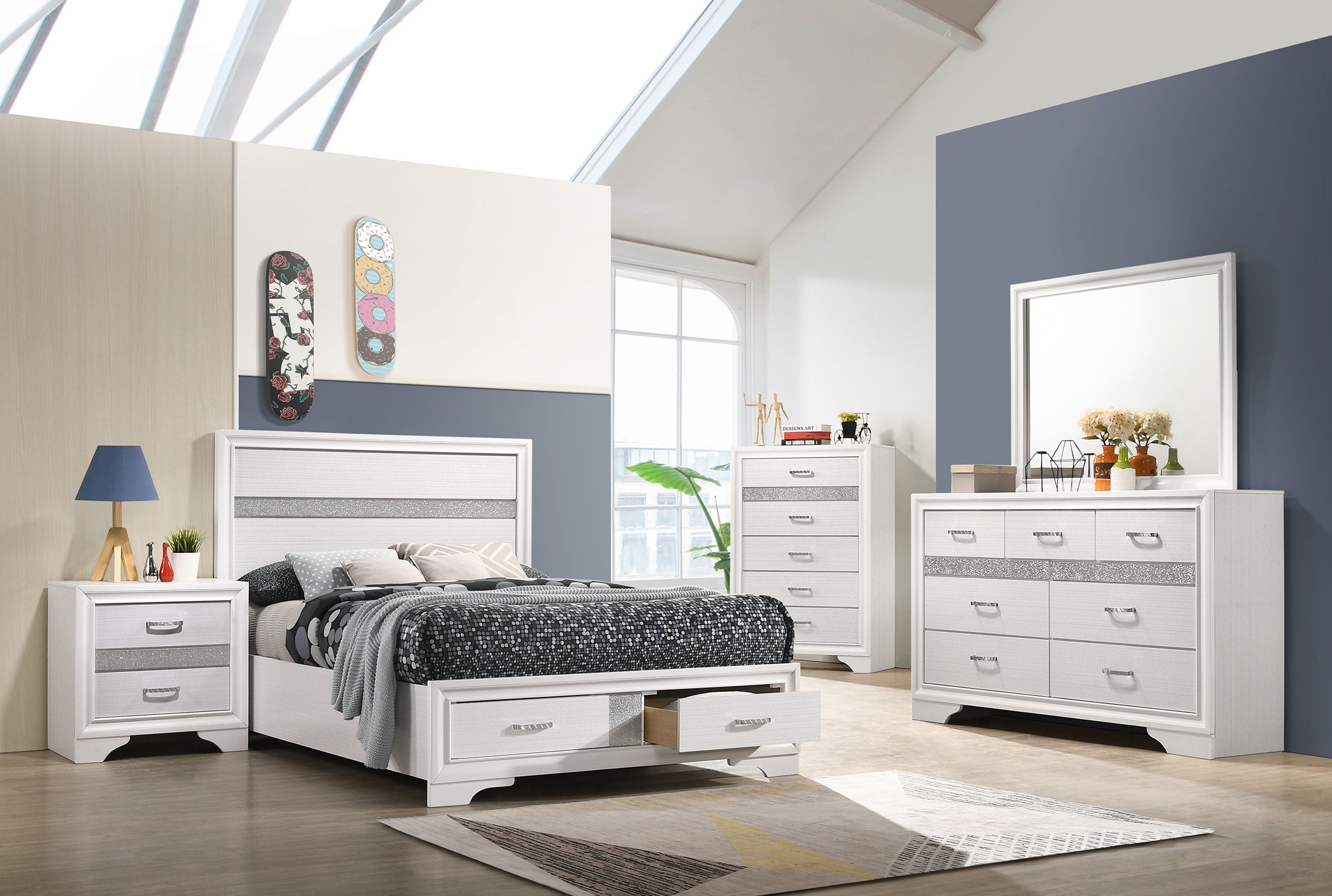 Miranda Panel Platform Storage Bed