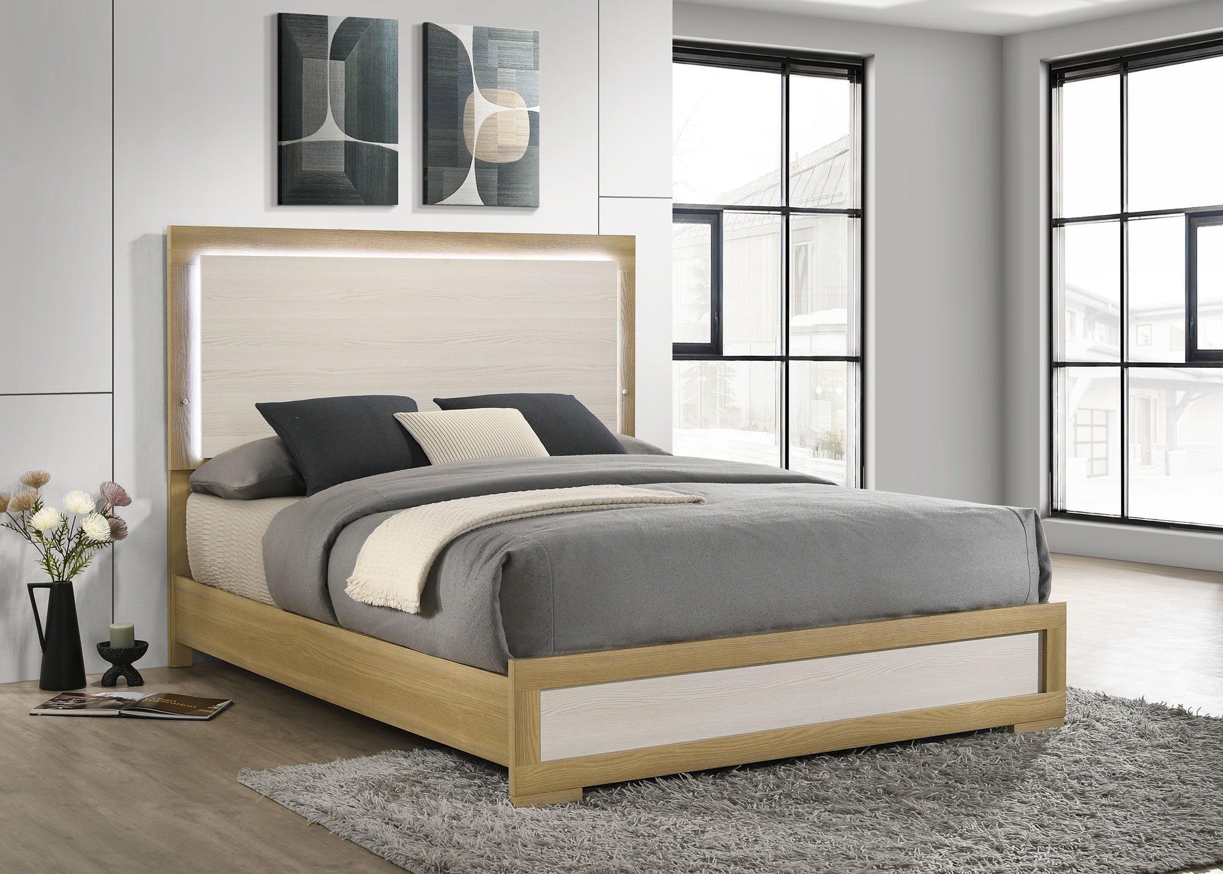Hyland Panel Bed with LED Lighting
