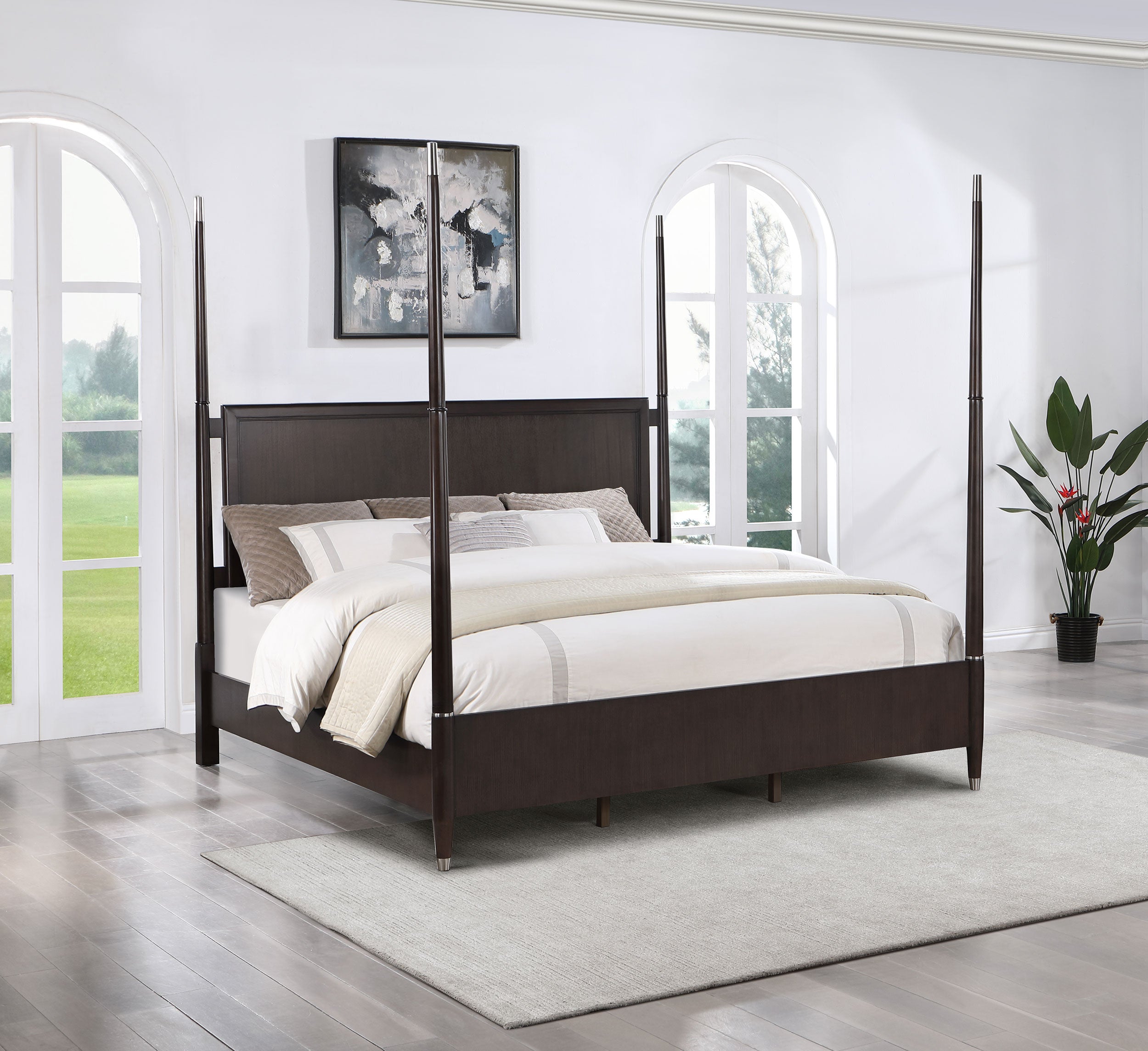Emberlyn Four-Poster Panel Bed