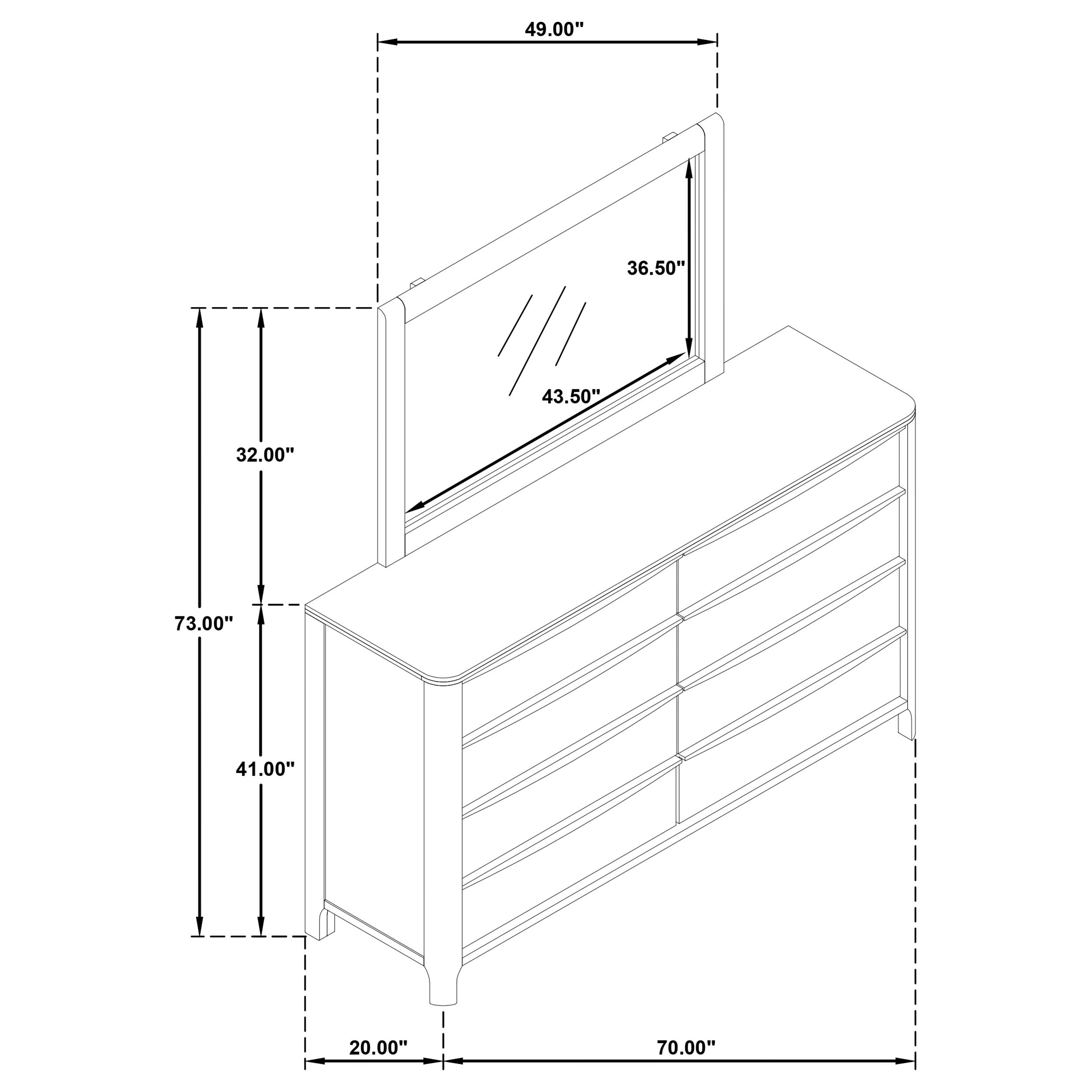 Maderia Dresser with Mirror
