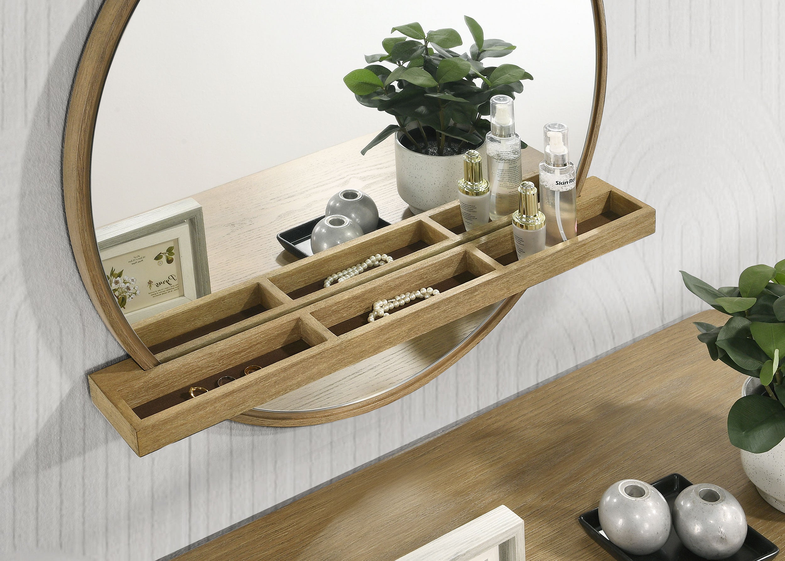 Arini Makeup Vanity Table with Wall Mirror