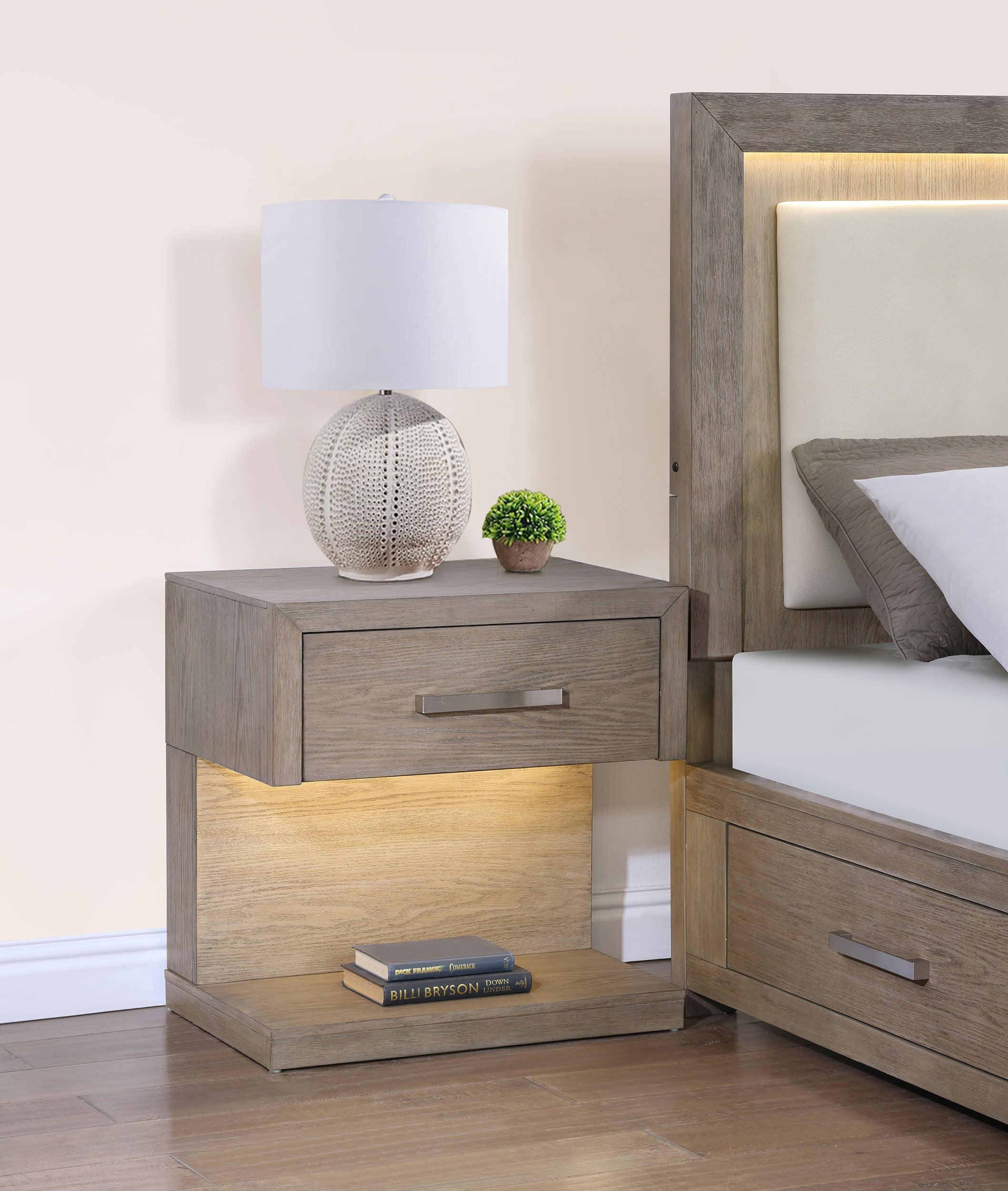 Kenora Nightstand with LED Lighting