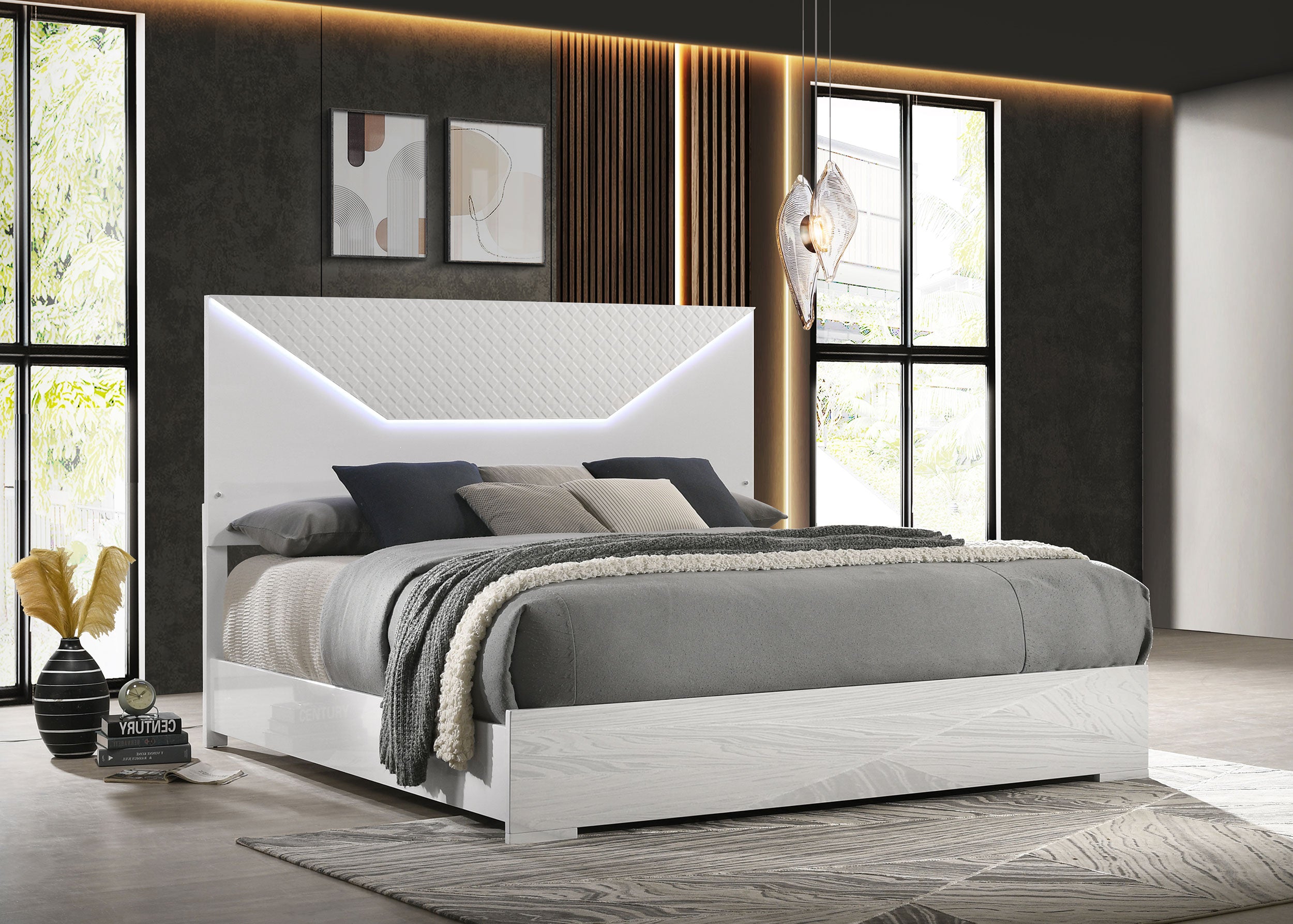 Ives Panel Bed with LED Lighting