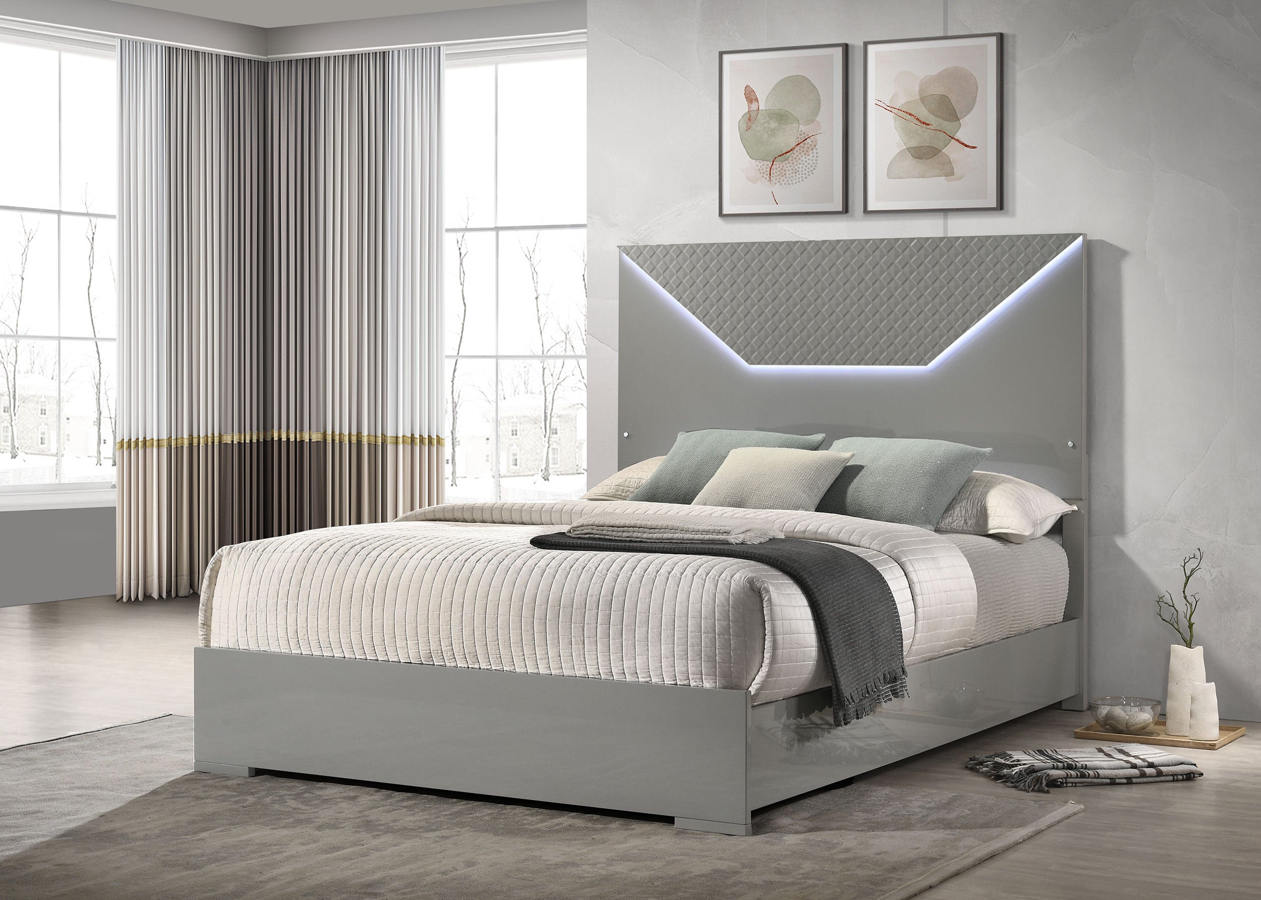 Ives Panel Bed with LED Lighting
