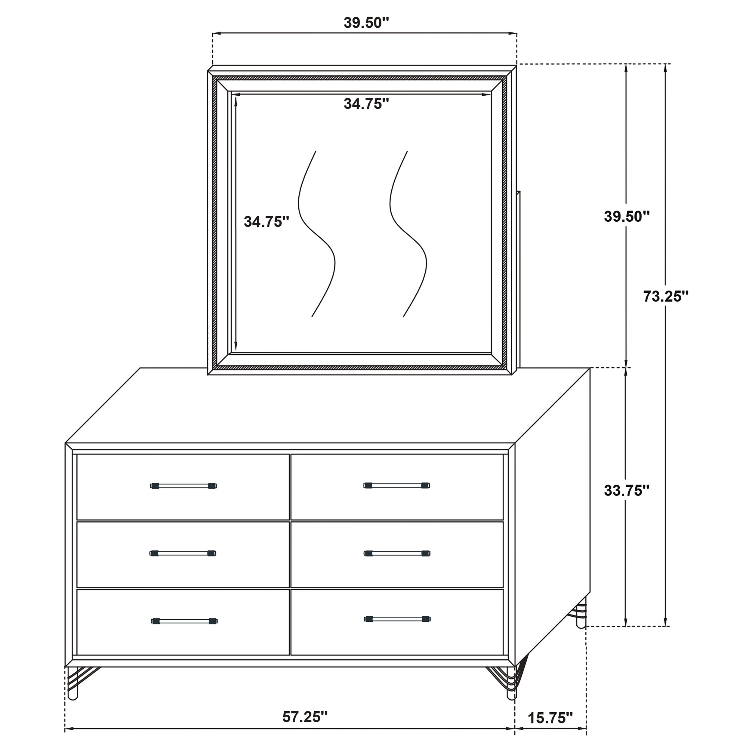 Lucia Dresser with Mirror