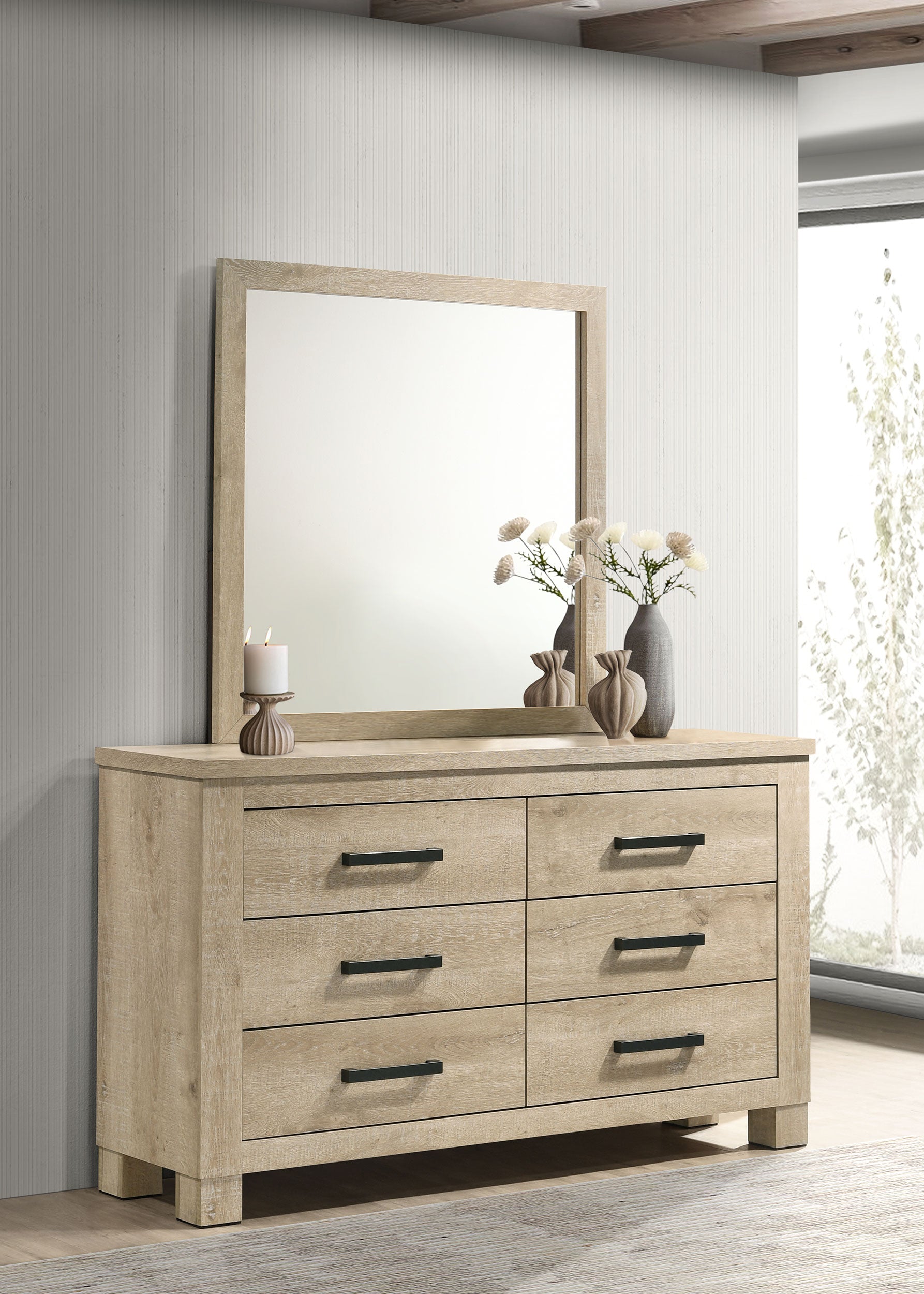 Oakglen Dresser With Mirrors