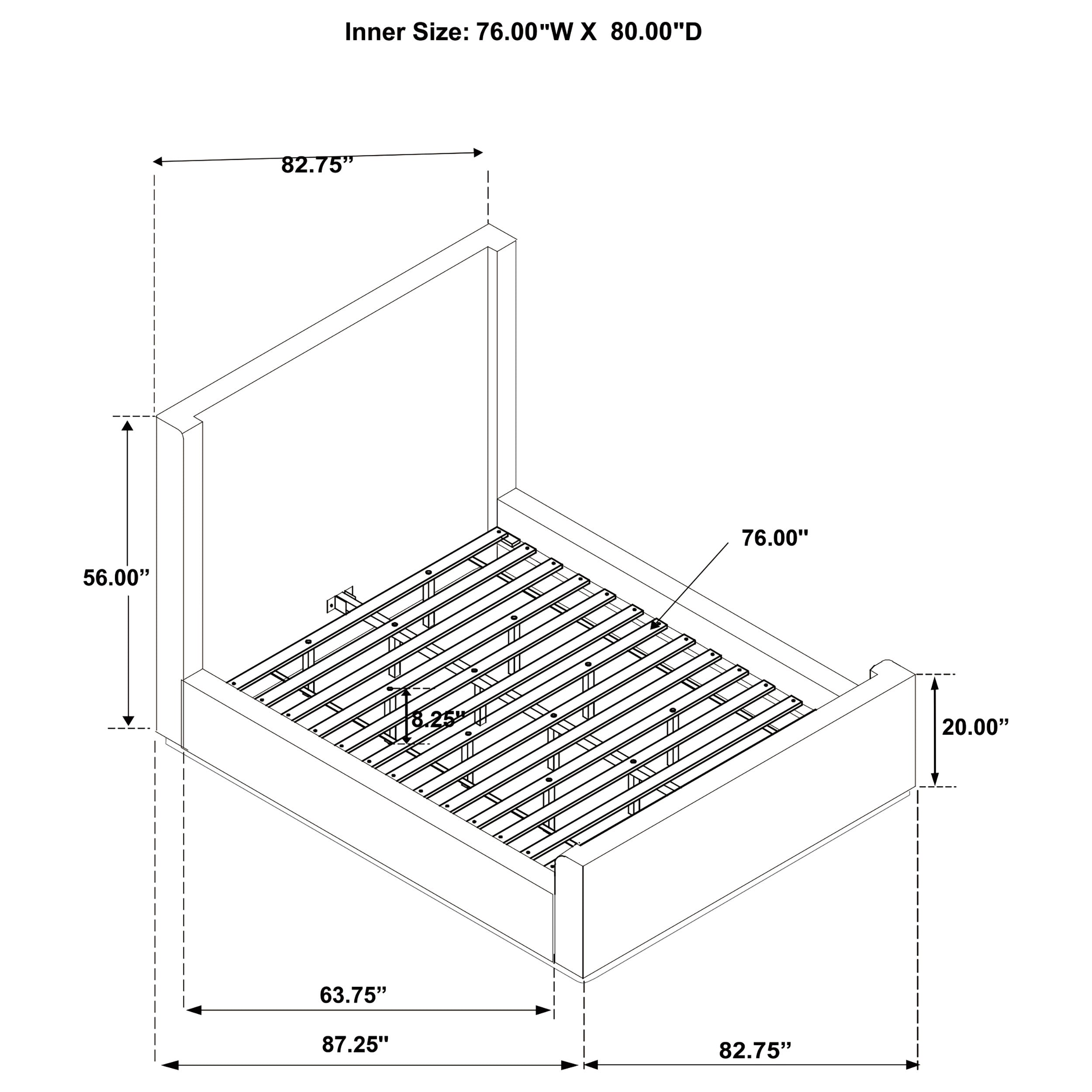 Nala Wingback Platform Bed