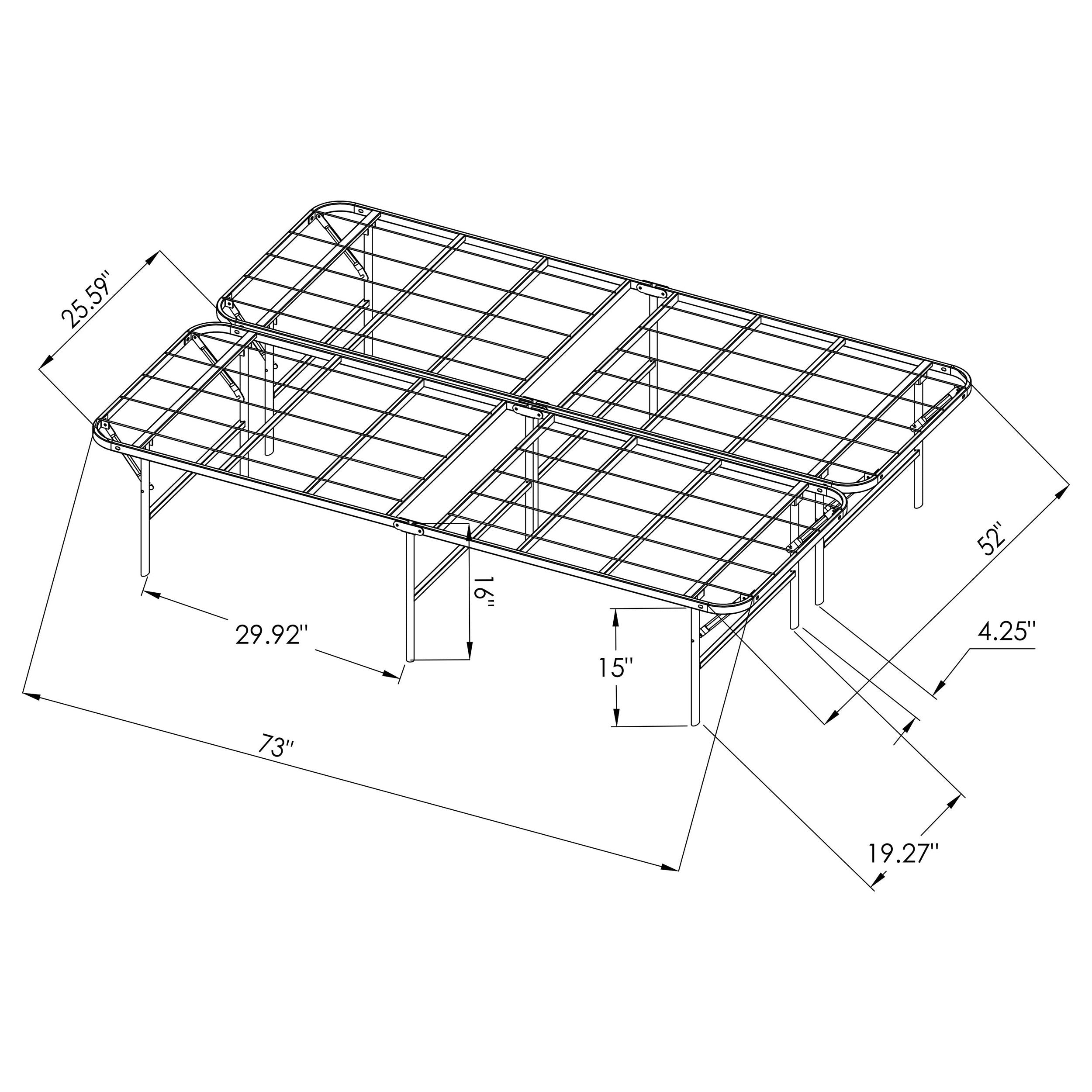 Mabel Foldable Platform Bed Frame