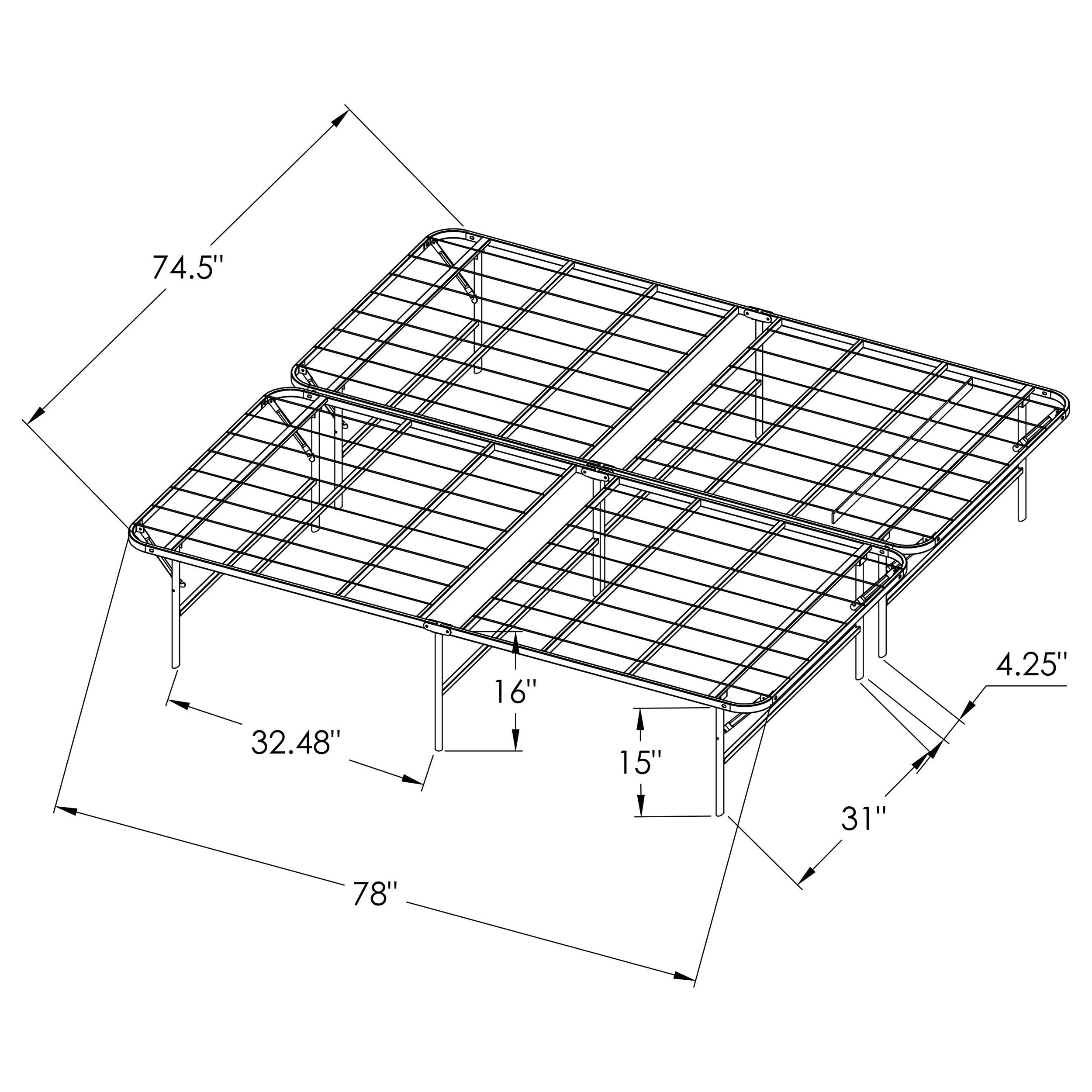 Mabel Foldable Platform Bed Frame