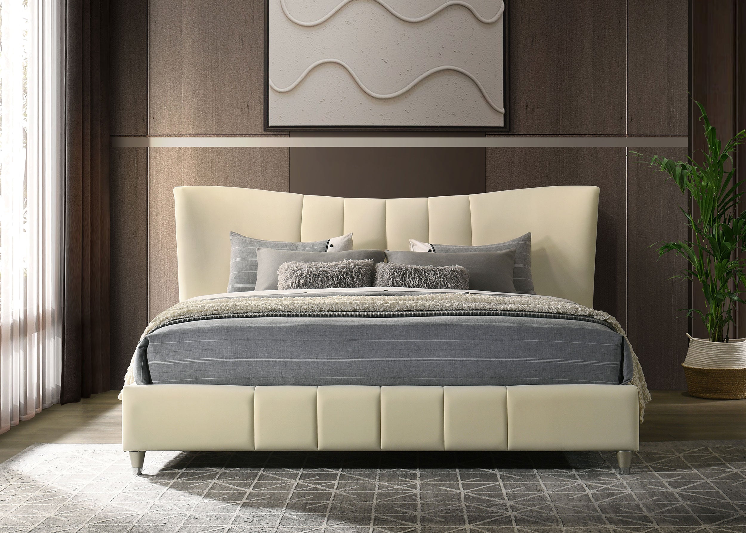 Evelyn Panel Platform Bed
