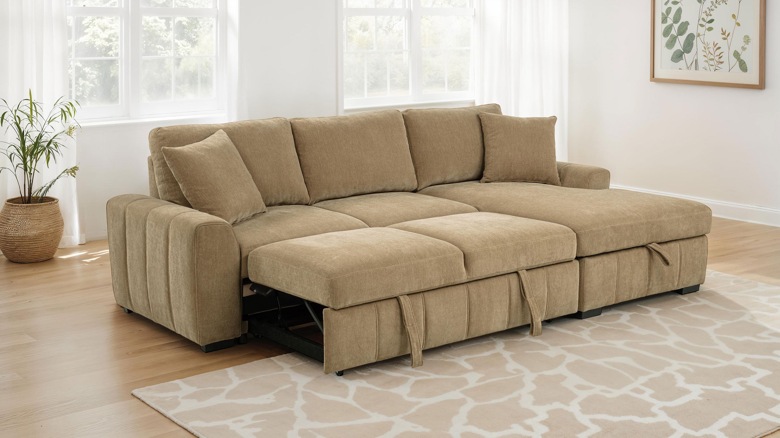 Pastrana Pull-Out Sleeper Sectional Sofa