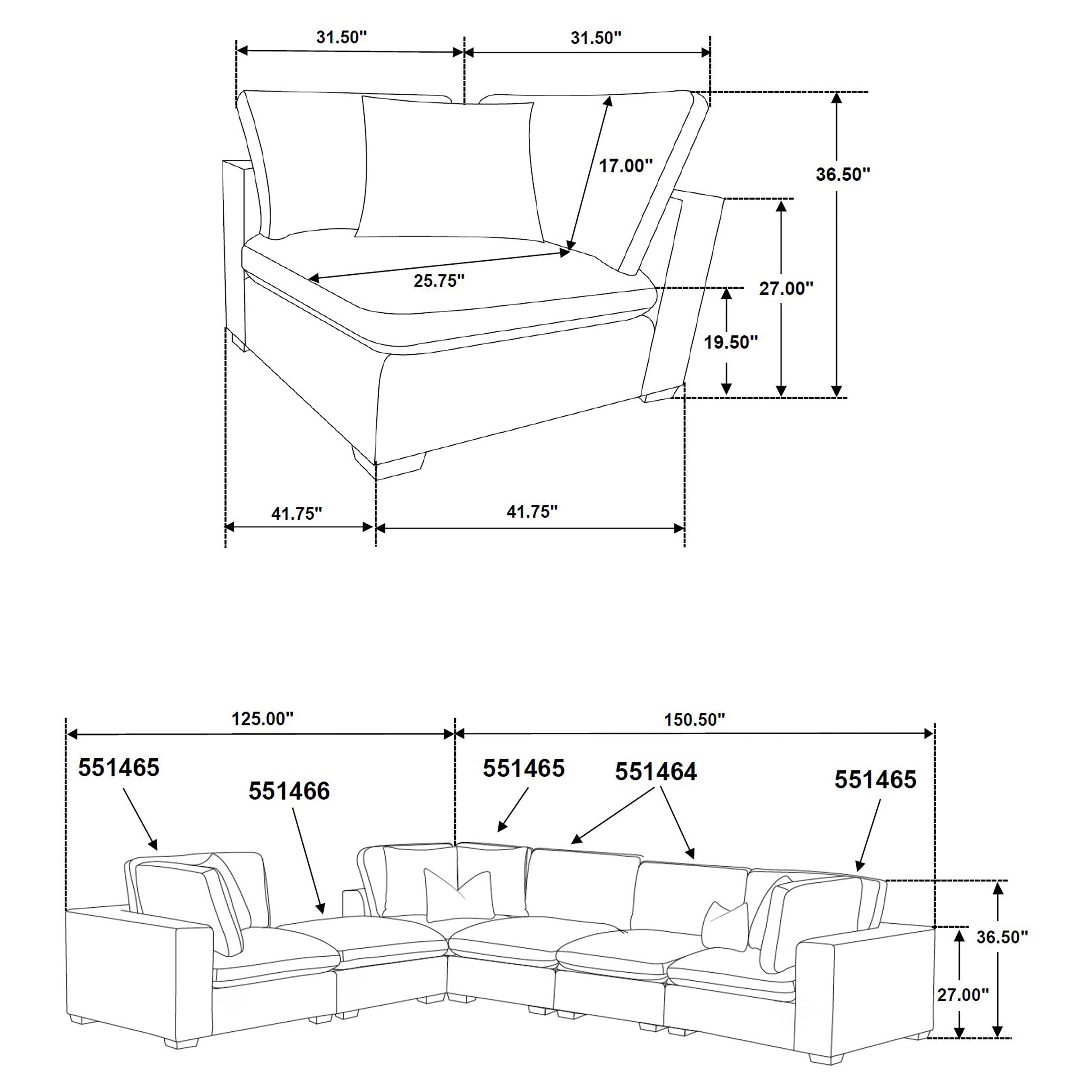 Lakeview Modular Sectionals Upholstered