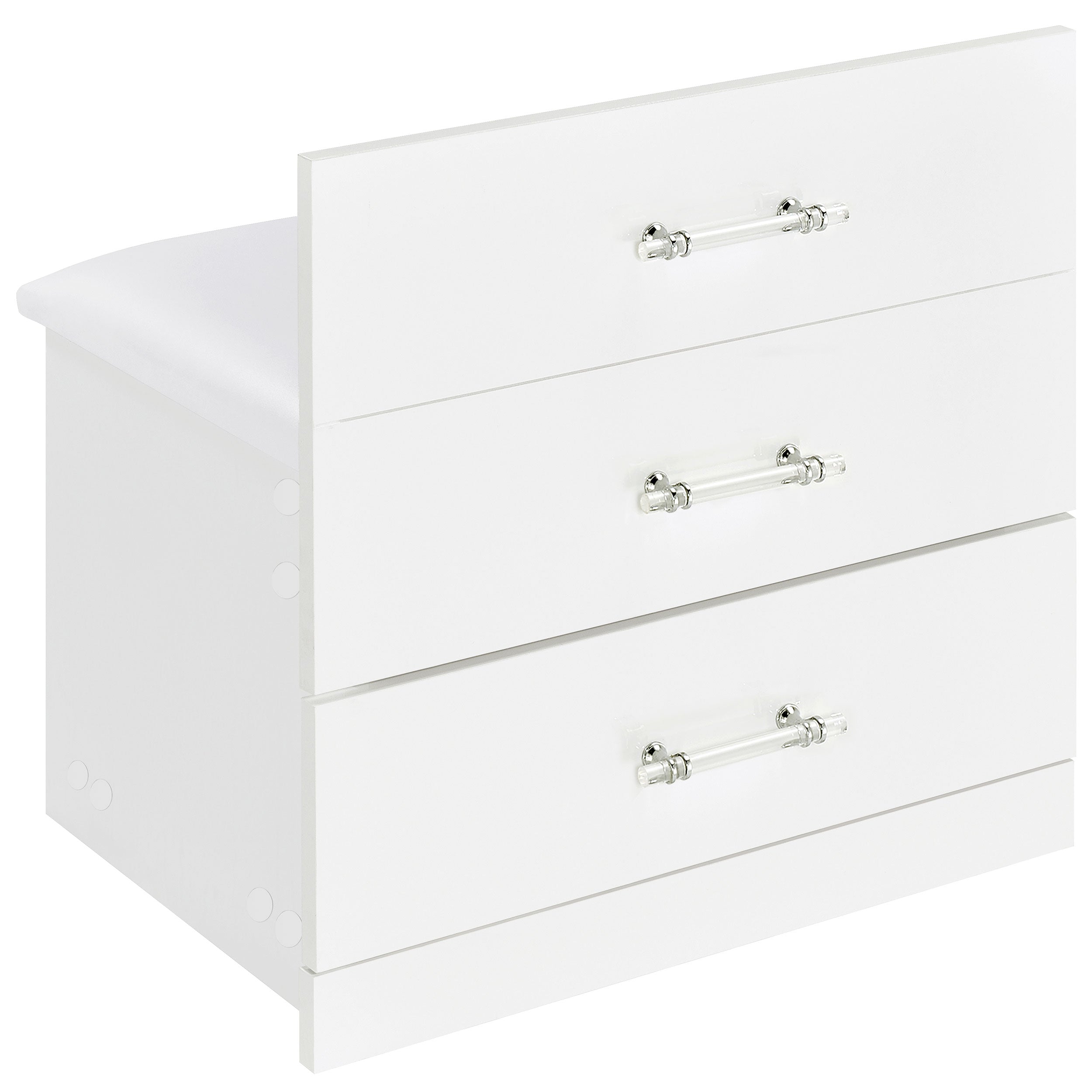 Danbury Makeup Vanity Table with LED Mirror and Stool