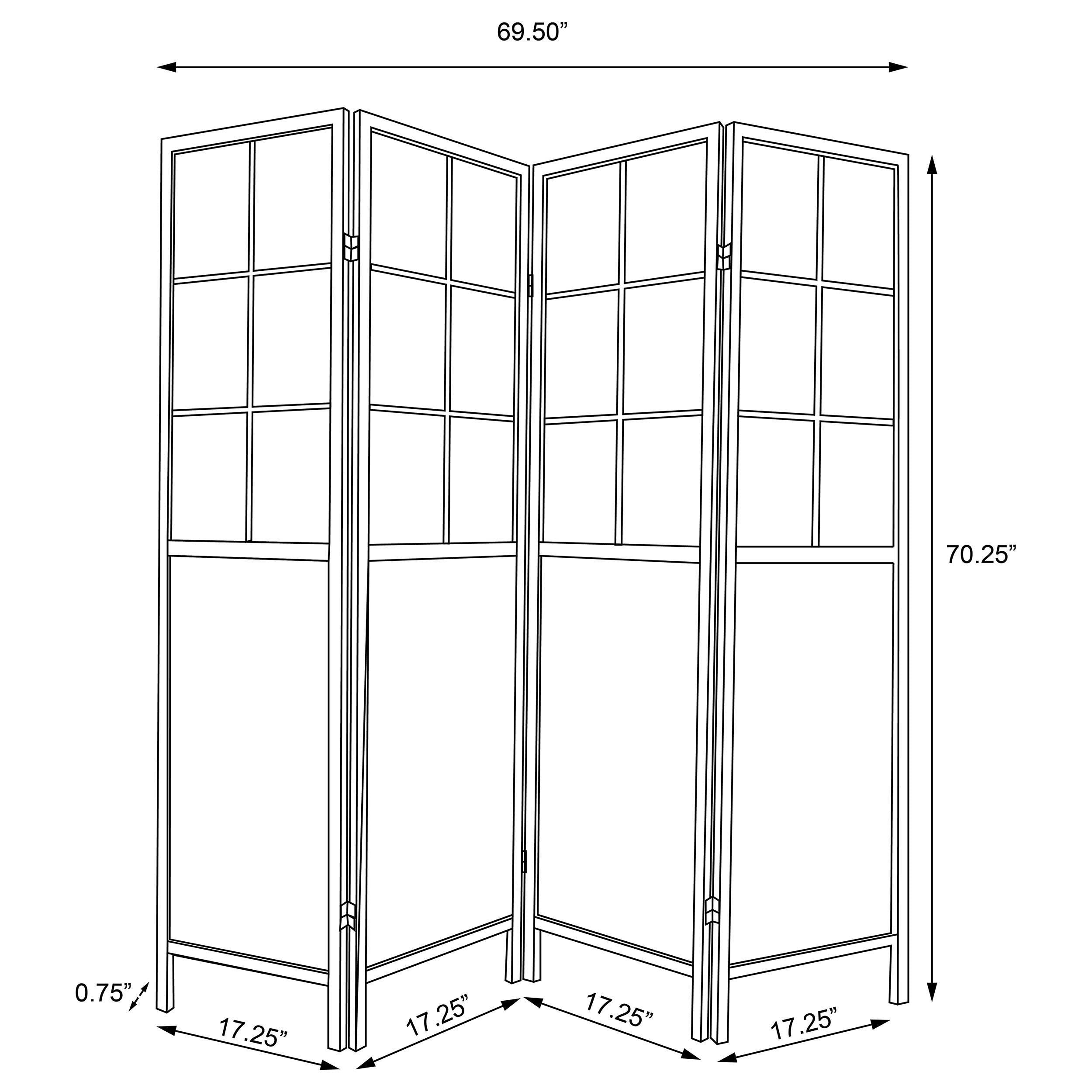 Edwards Four-Panel Room Divider