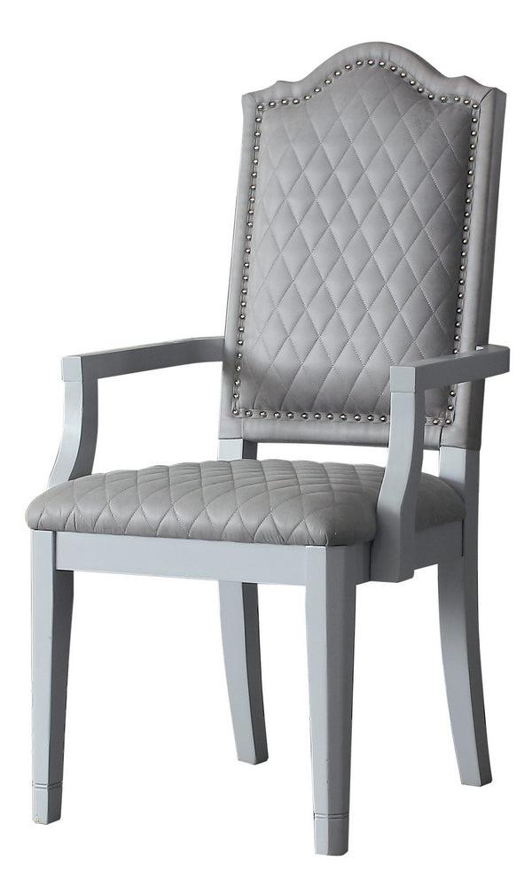 Acme Furniture House Marchese Arm Chair in Pearl Gray (Set of 2) 68863