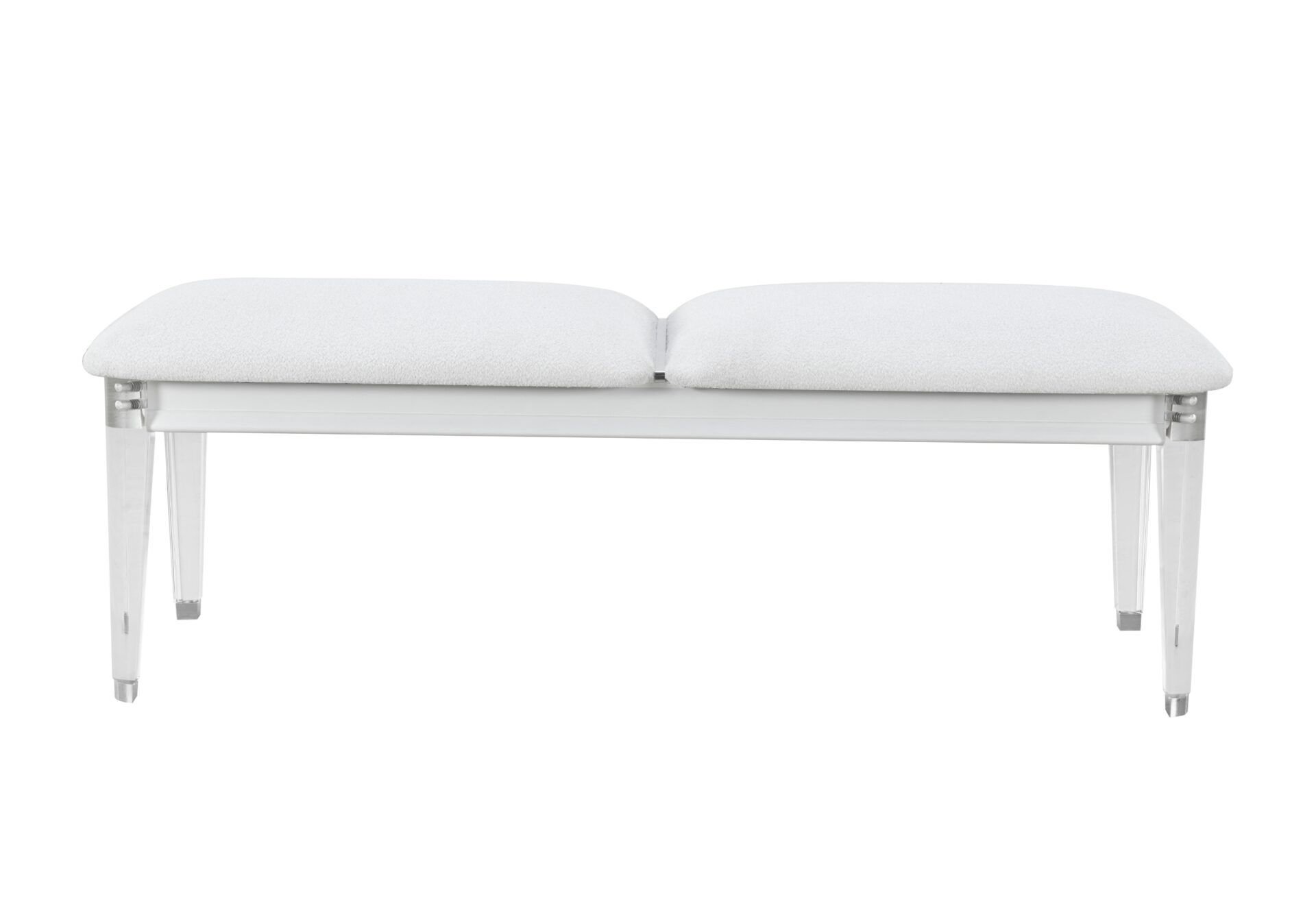 Apollo Grey Bench With Acrylic Legs