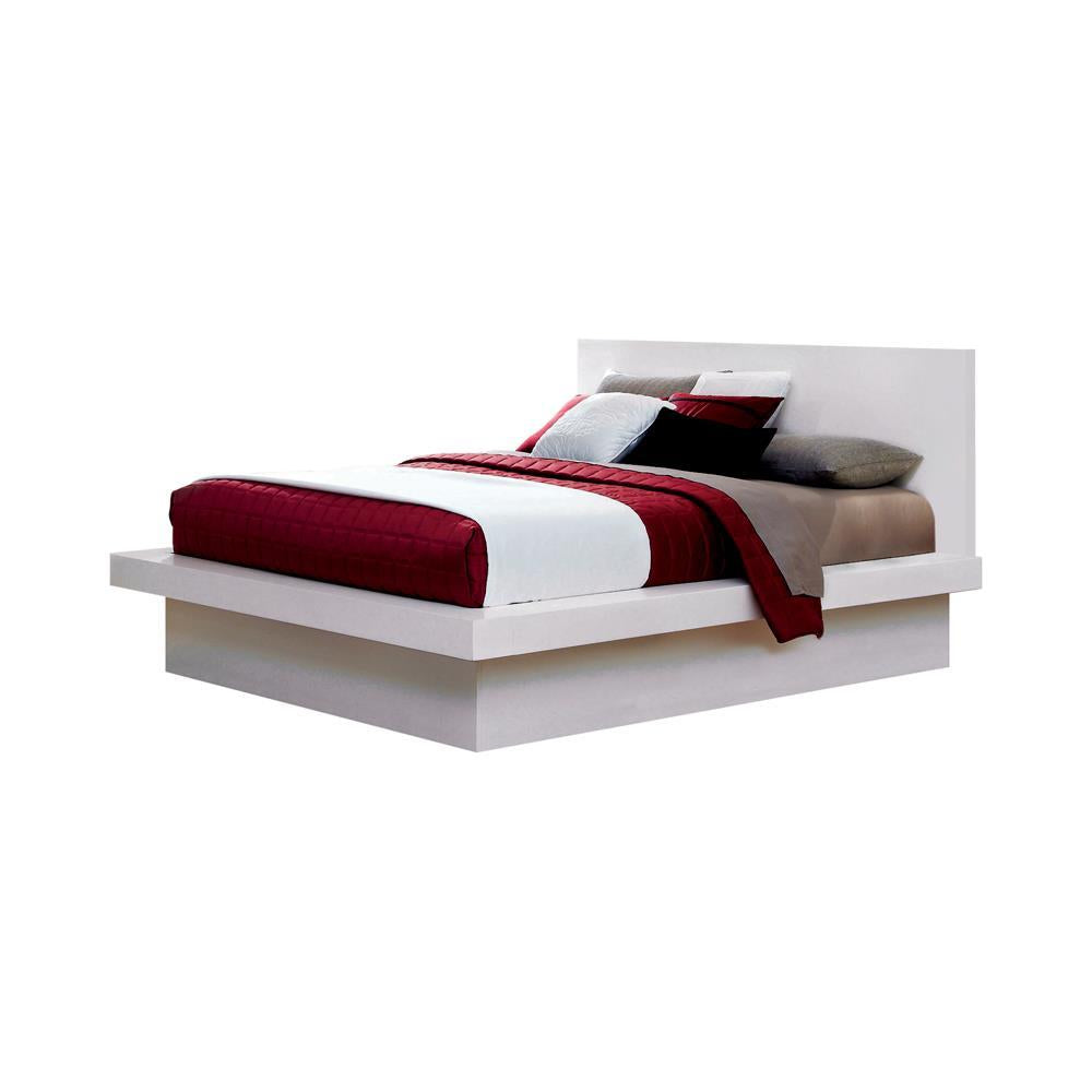 Jessica California King, E.king, & Queen Bed with Storage Headboard Cappuccino