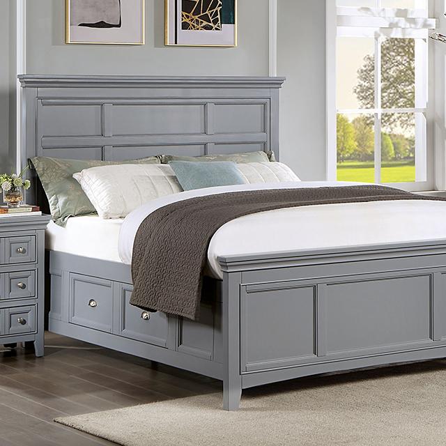 CASTILE Cal.King, E.King, Full, Queen, & Twin Bed, White, Pink, & Grey