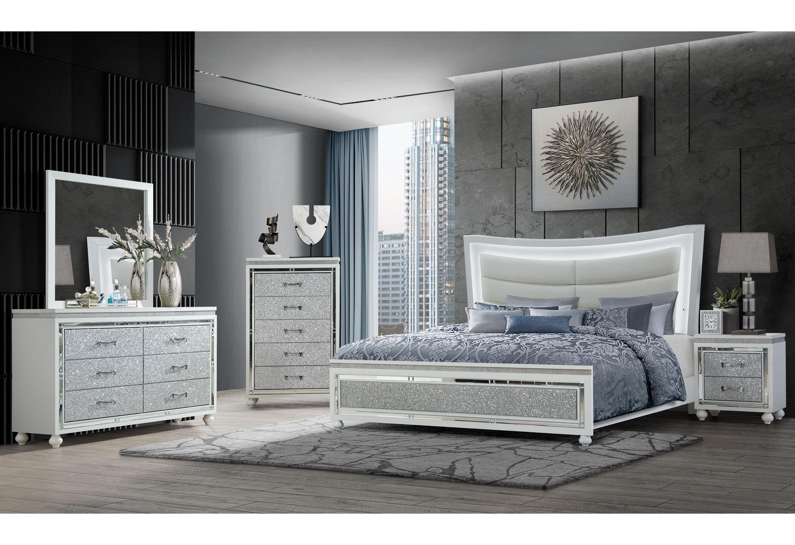 COLLETE WHITE FULL BED GROUP