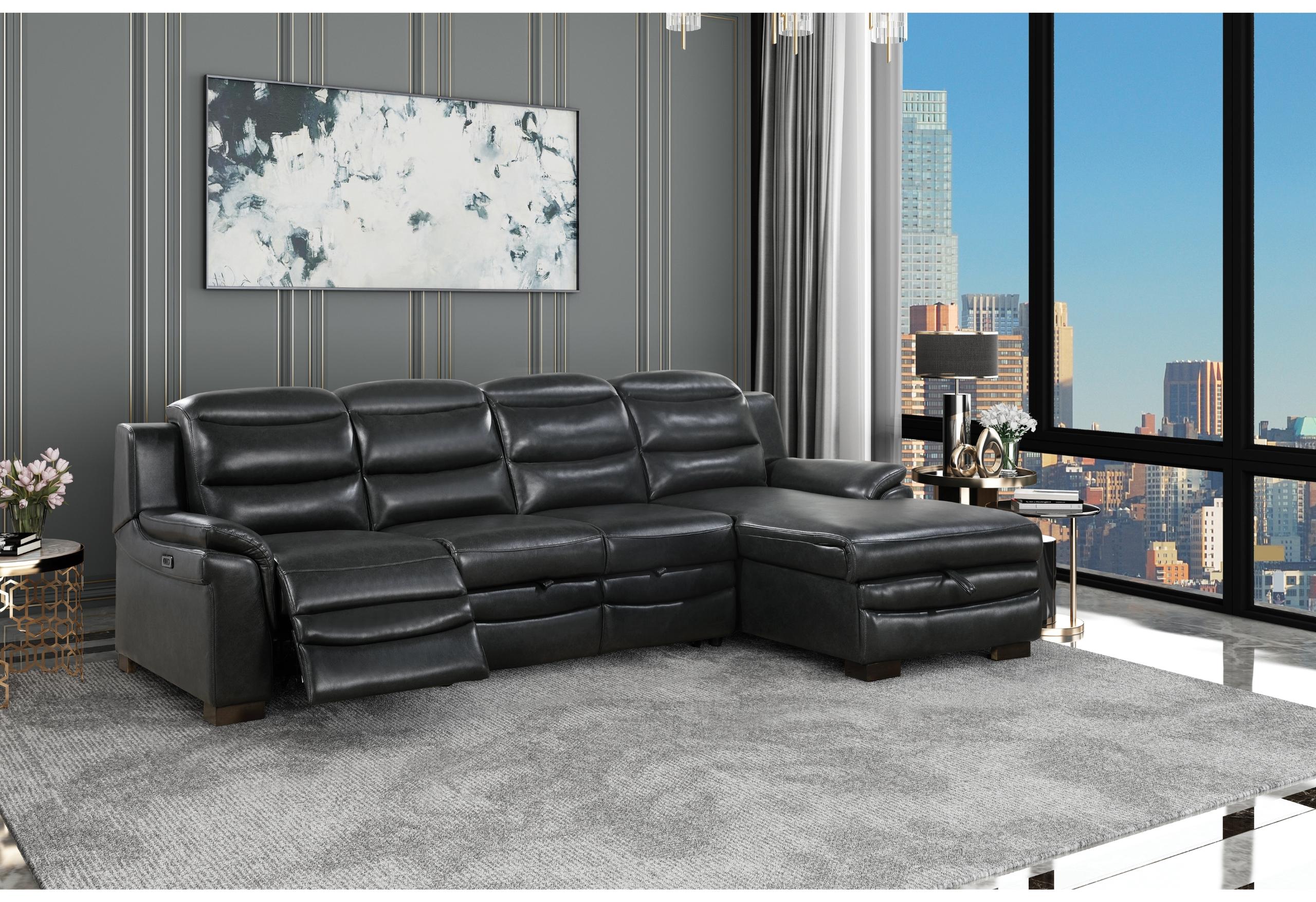 U8518 BLANCHE CHARCOAL SOFA BED WITH USB