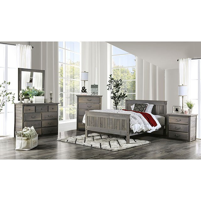 Rockwall Bed Grey & White