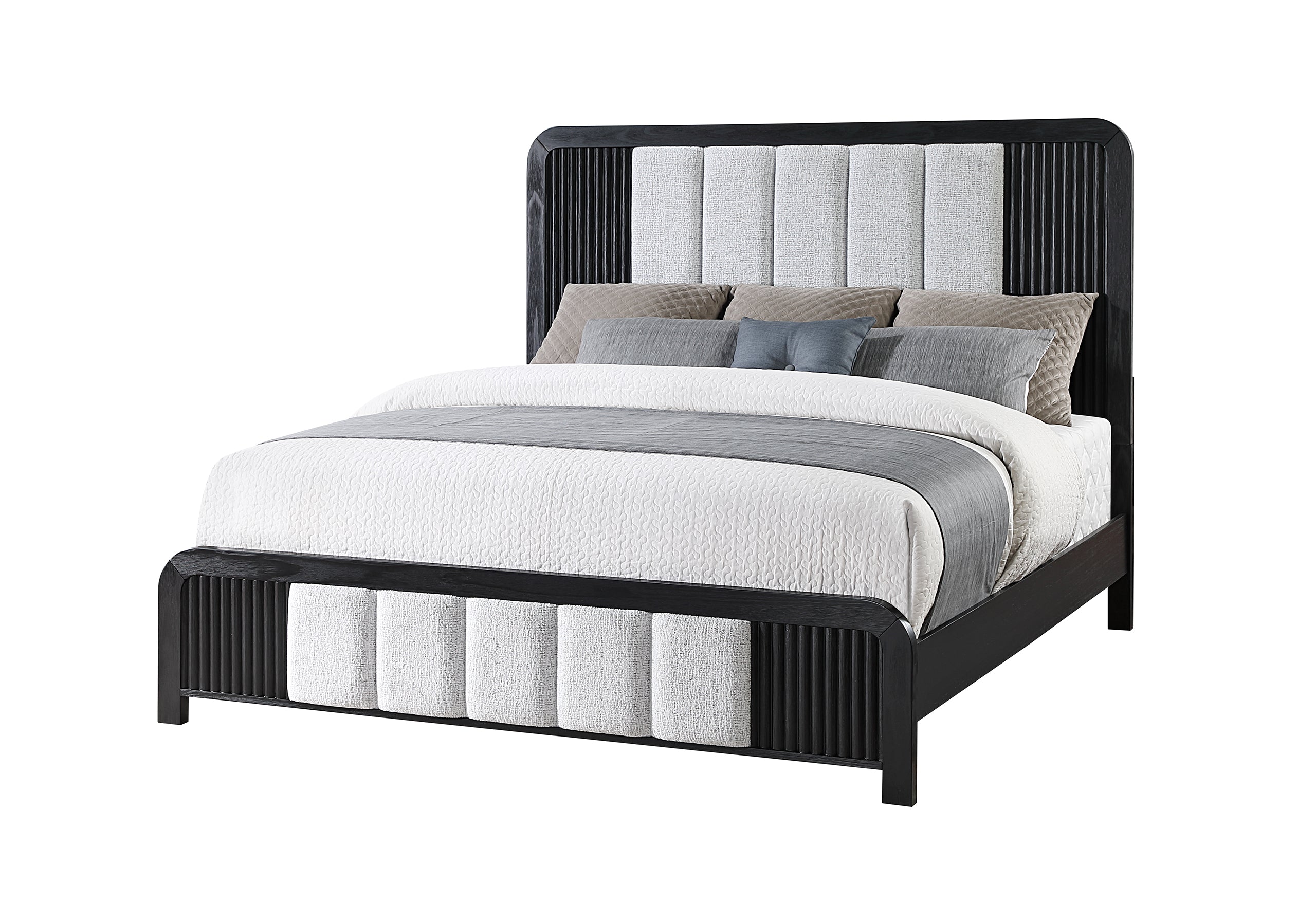 BECKETT WHITE/BLACK KING BED