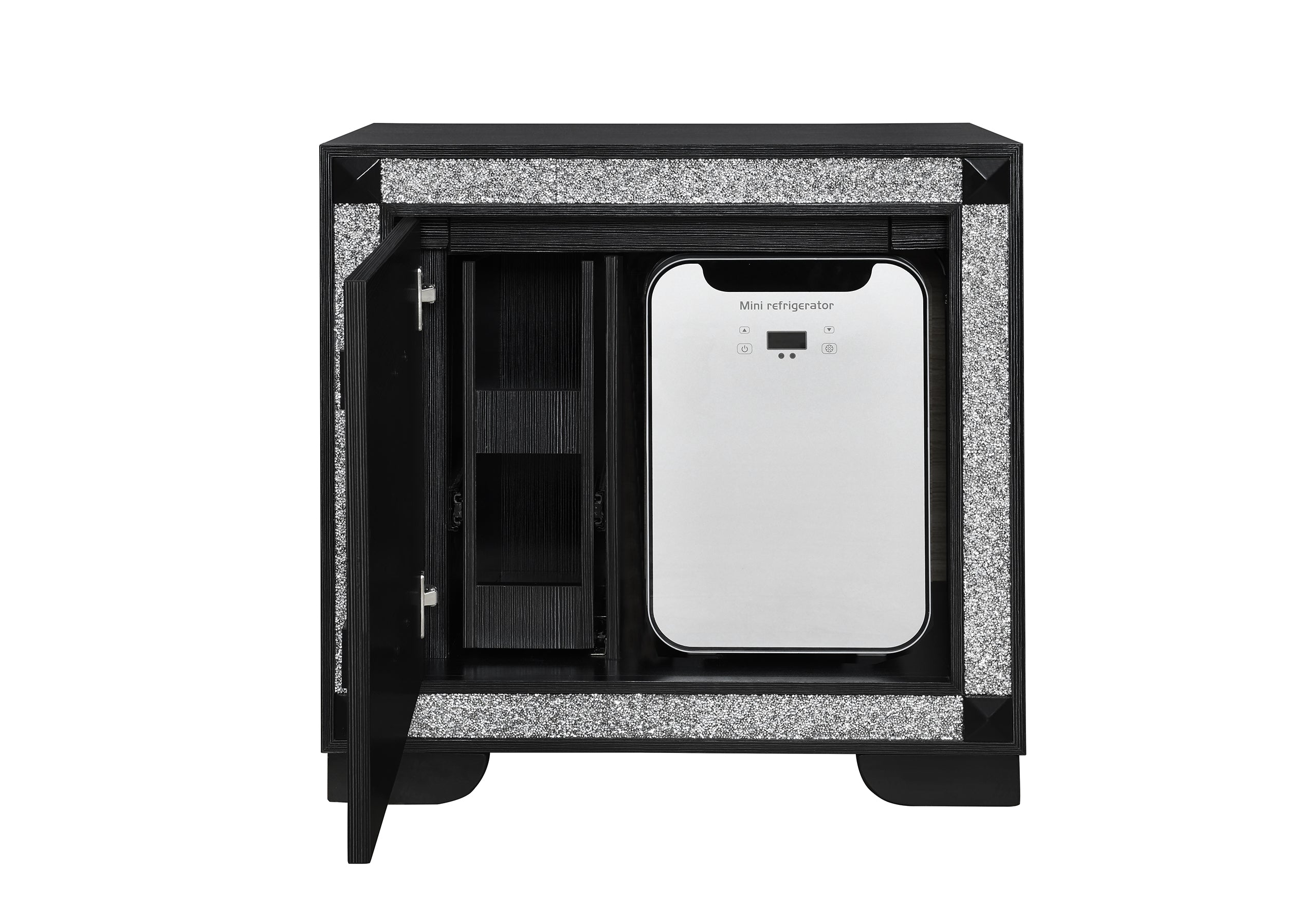 SOLEIL CHARCOAL NIGHTSTAND WITH COOLER AND SPEAKER