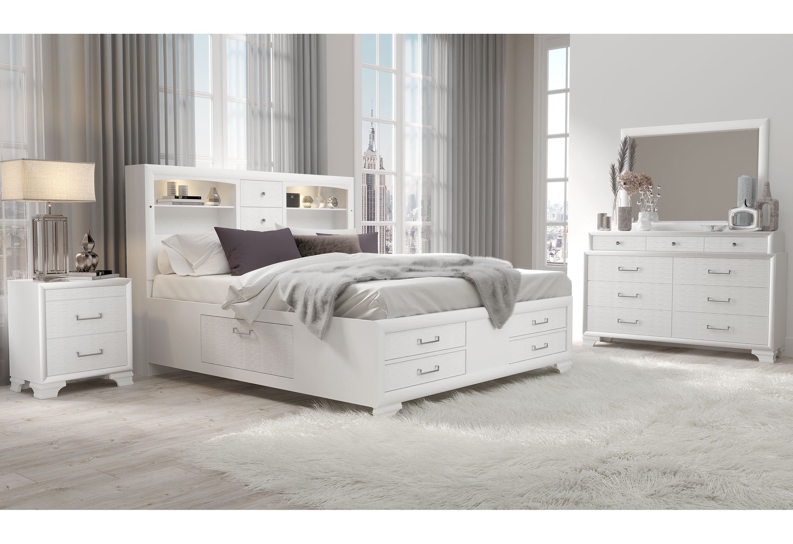 JORDYN WHITE FULL BED GROUP