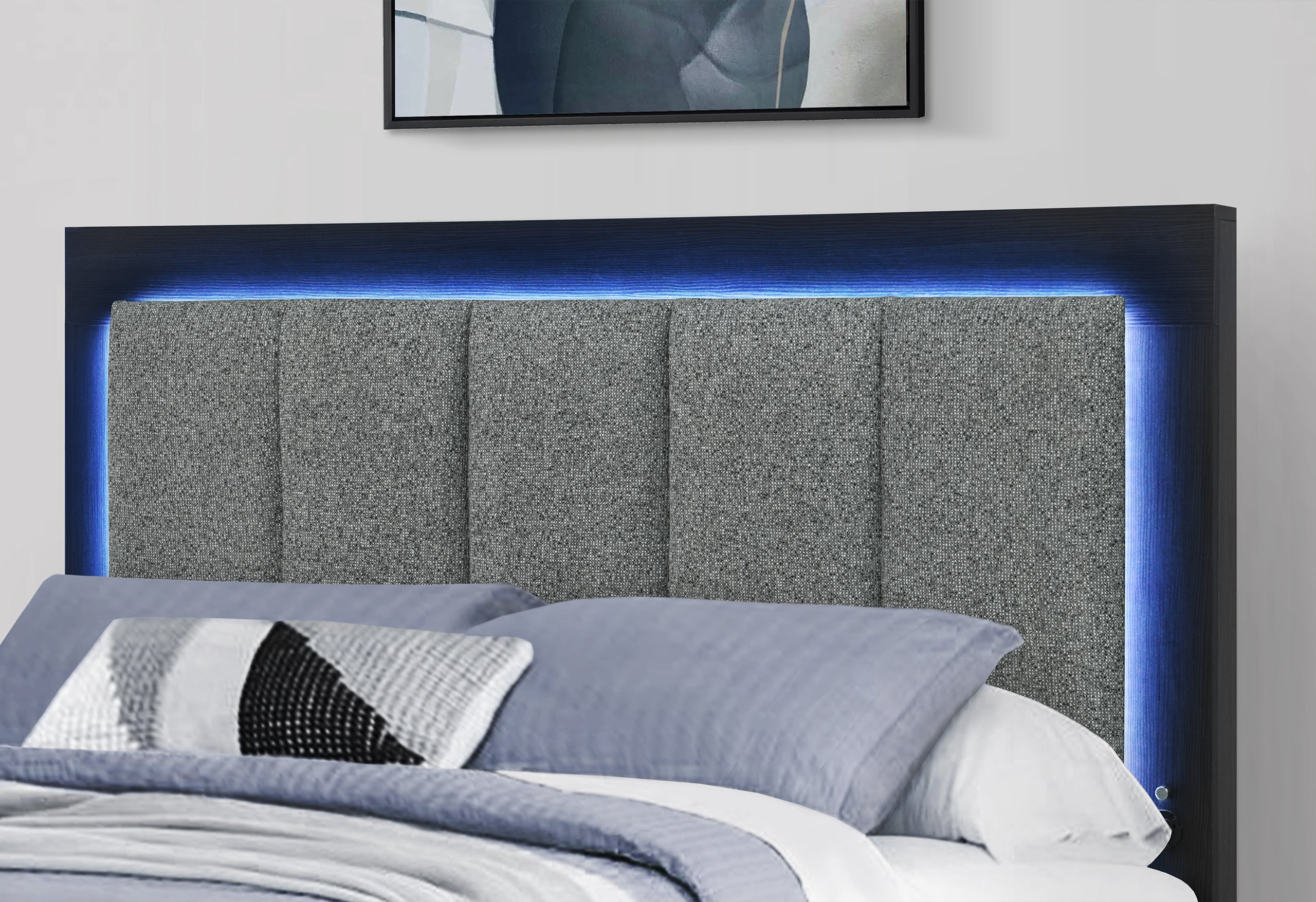 EMMA BLACK/GREY KING BED GROUP