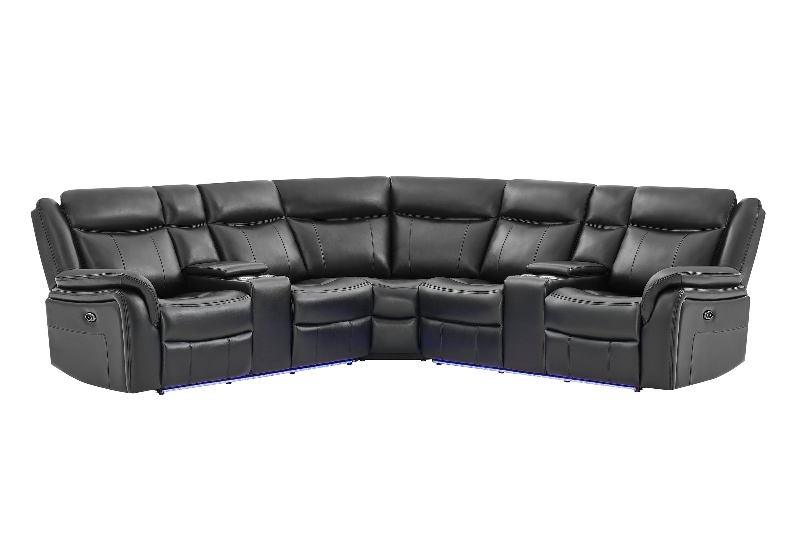 UM02 BLACK SECTIONAL