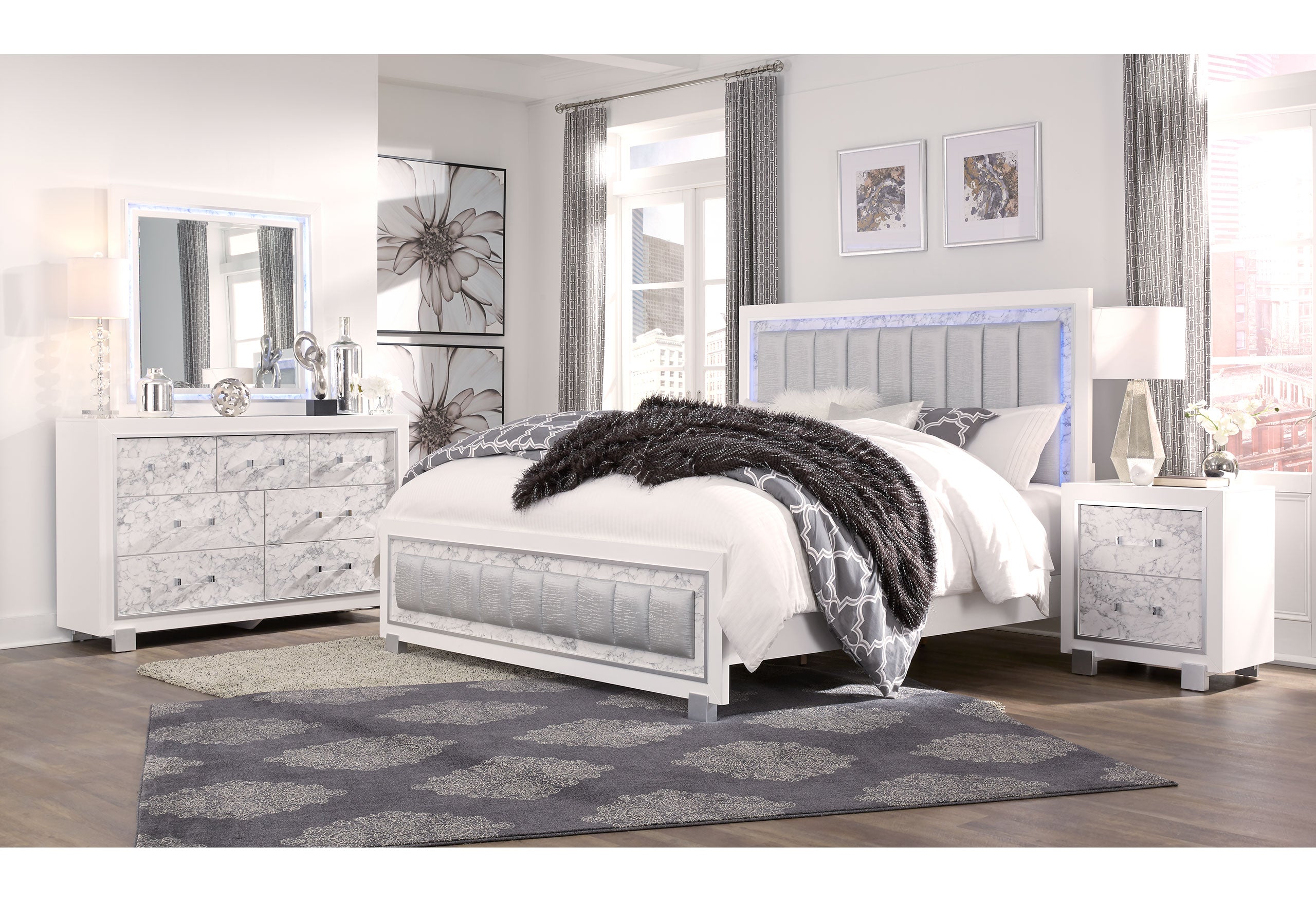 SANTORINI WHITE KING BED