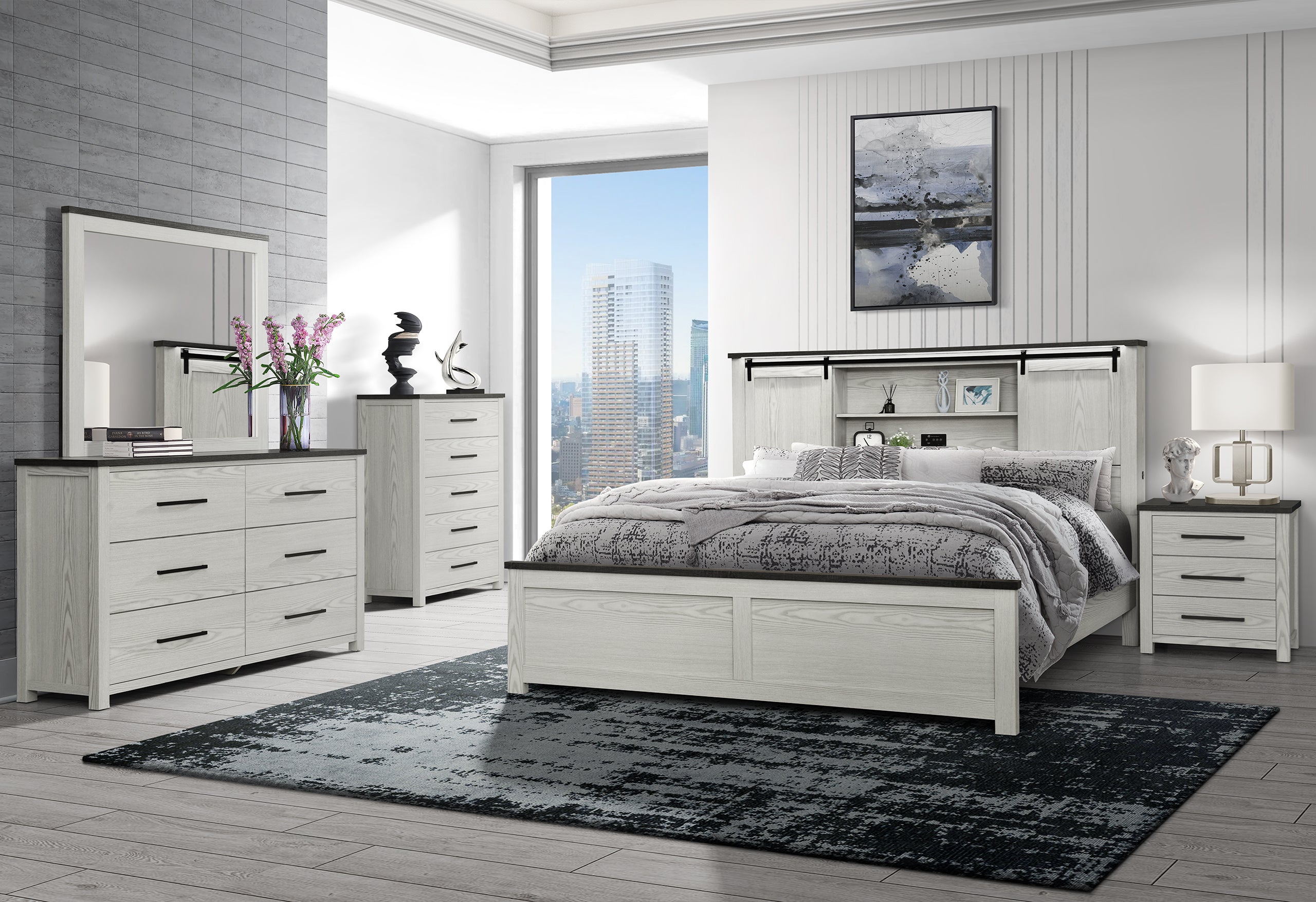 AVA BEIGE QUEEN BED GROUP