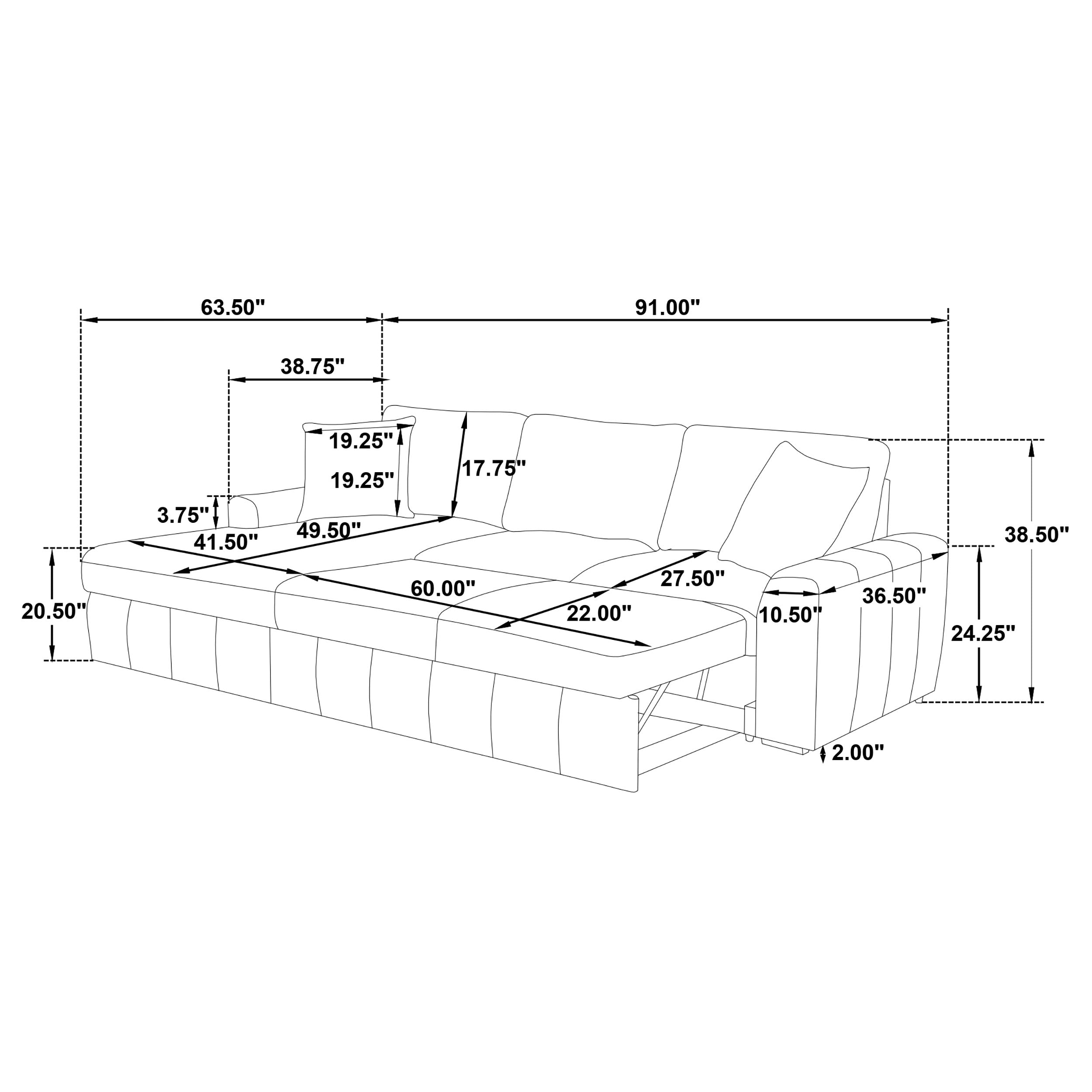 Pastrana Pull-Out Sleeper Sectional Sofa