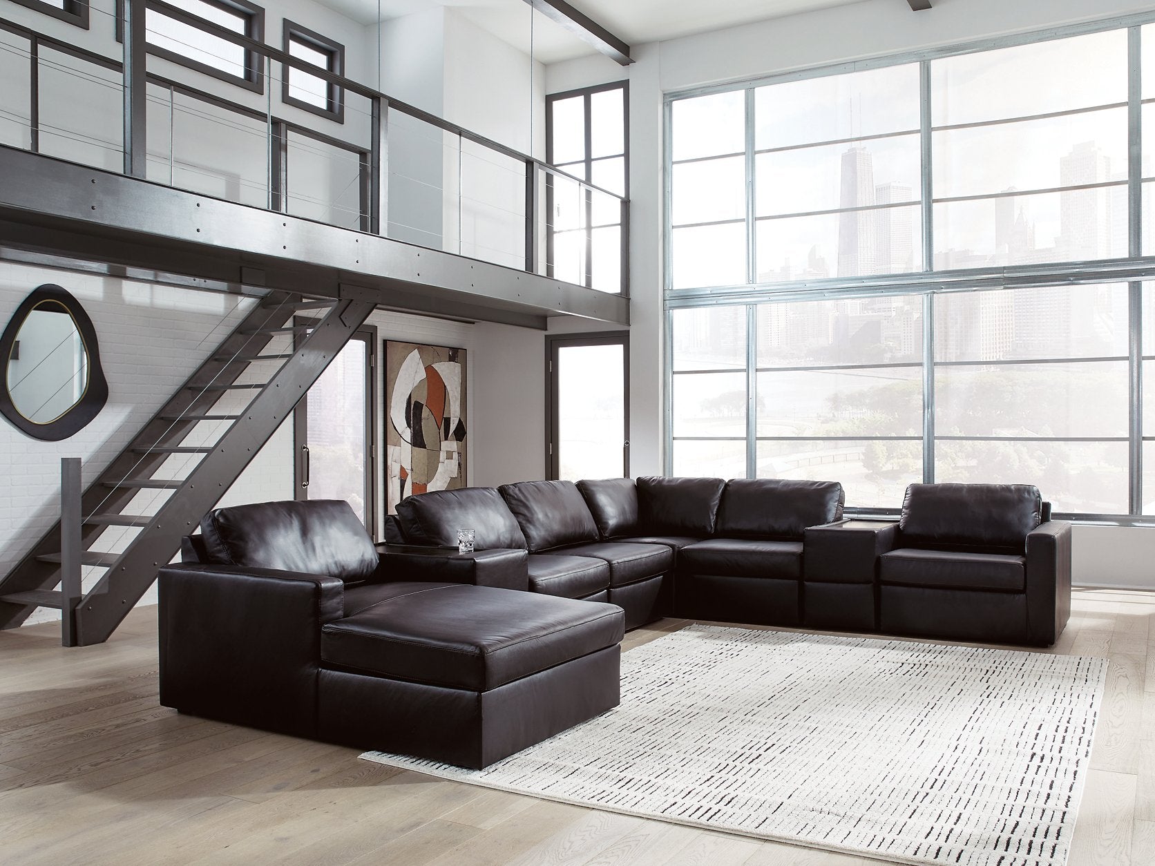 Modmax II Sectional with Chaise and Storage Consoles