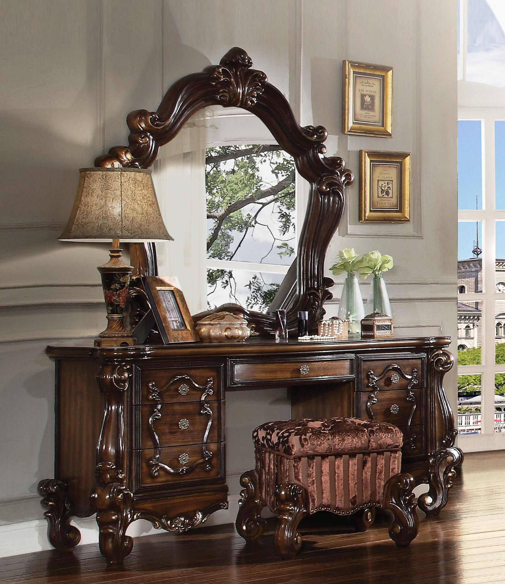 Versailles Cherry Oak Vanity Desk image