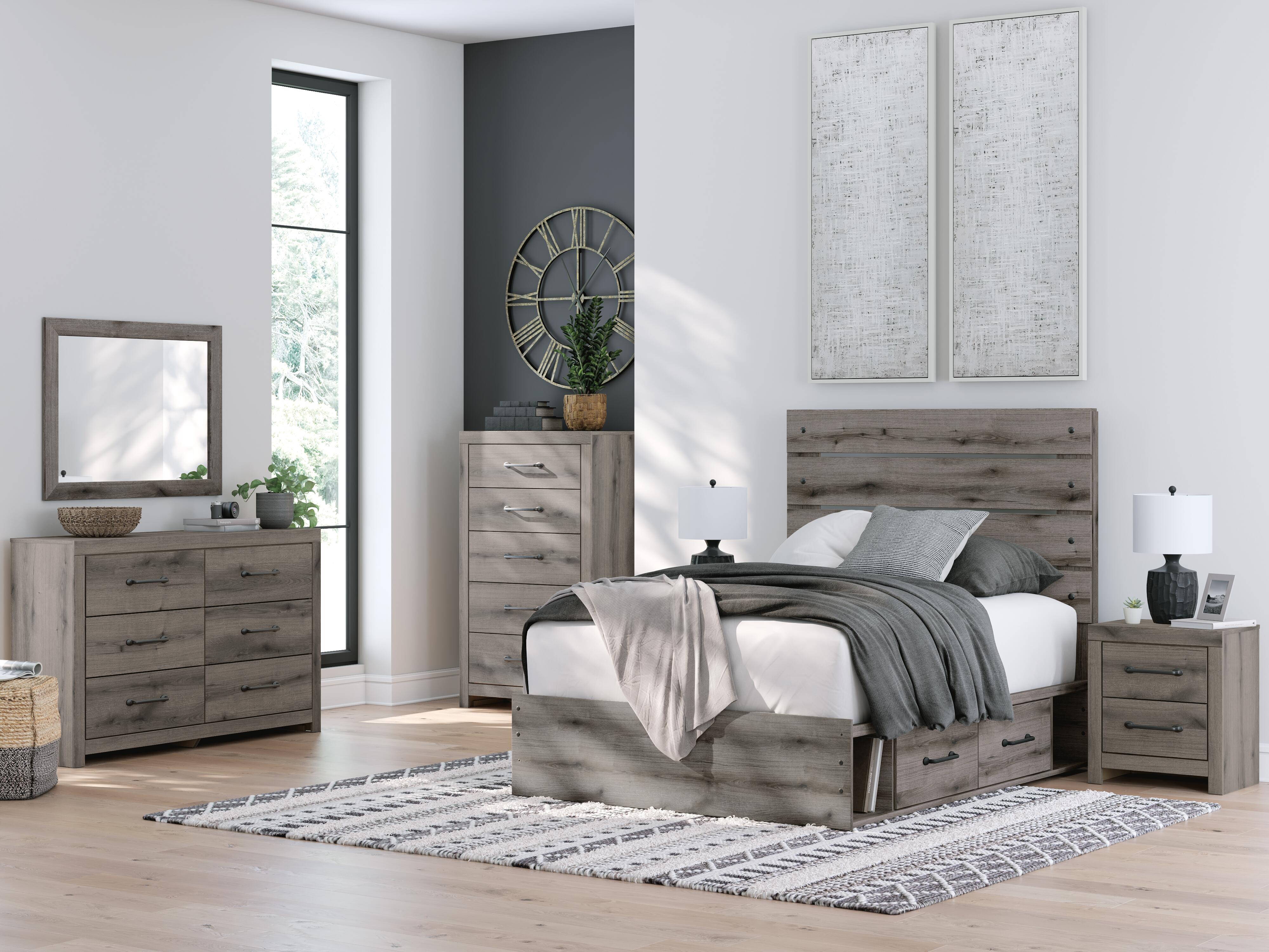 Graystorm Bed with Storage