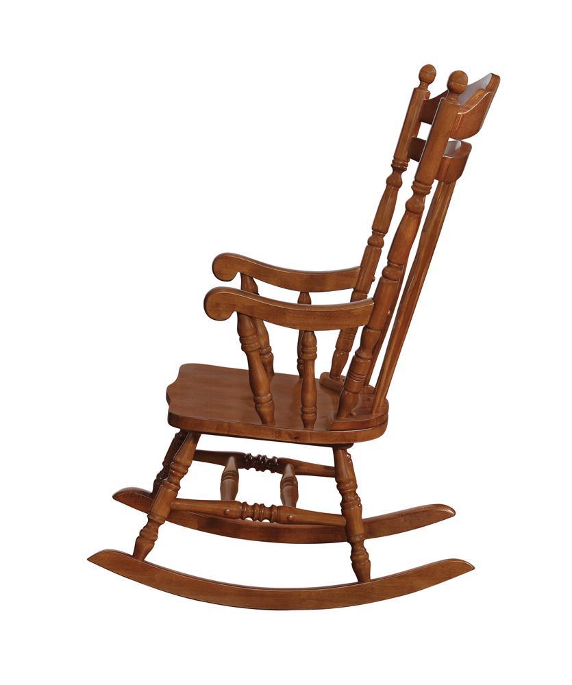 Traditional Medium Brown Rocking Chair