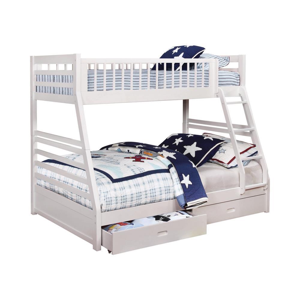 Ashton White Twin-over-Full Bunk Bed