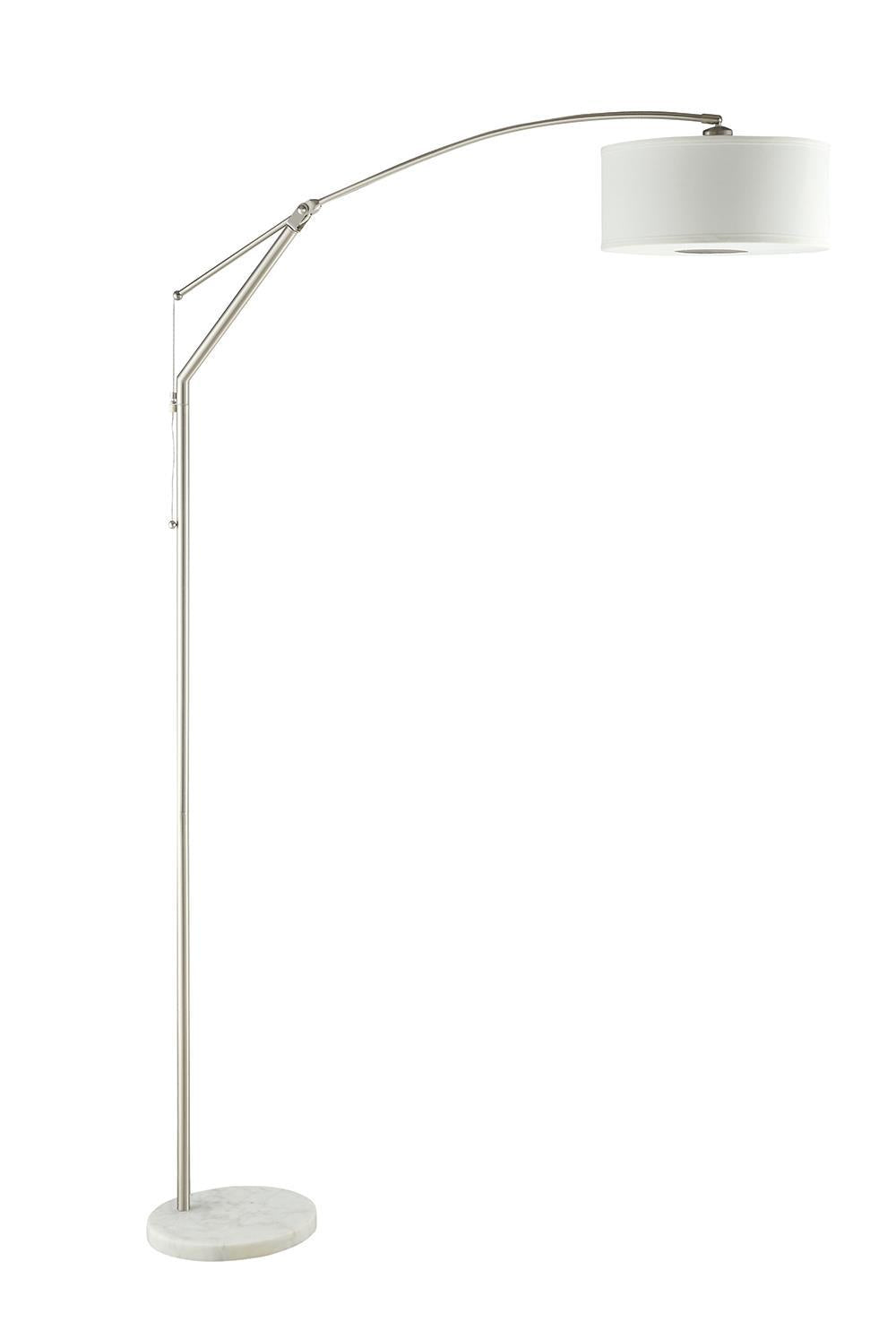 G901490 Contemporary White and Chrome Floor Lamp