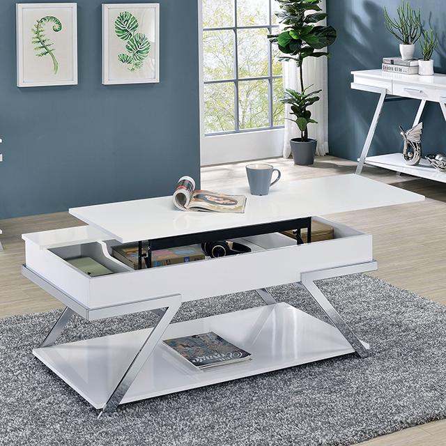 TITUS Coffee Table, White/Chrome image