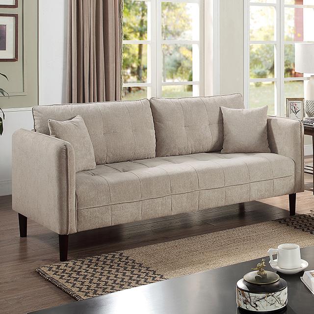 LYNDA Sofa w/ Pillows, Light Gray image