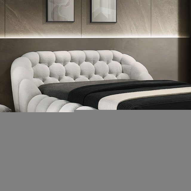 Newquay E.King & Queen Bed White, Grey, & Black