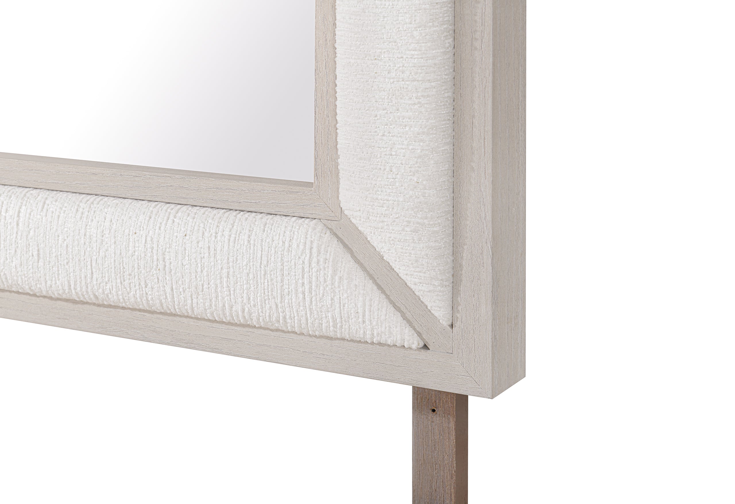 CLARA BEIGE UPHOLSTERED MIRROR