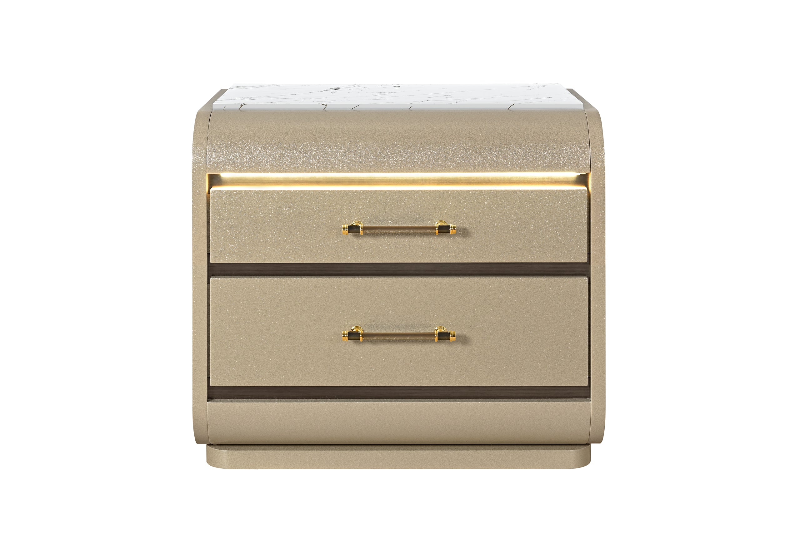 GENESIS GOLD NIGHTSTAND WITH LED