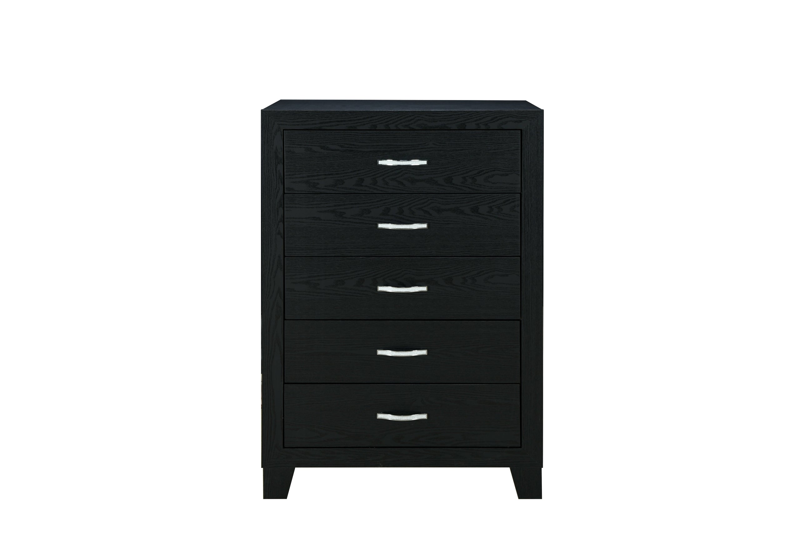 REID BLACK FULL BED, DRESSER, MIRROR AND NIGHTSTAND