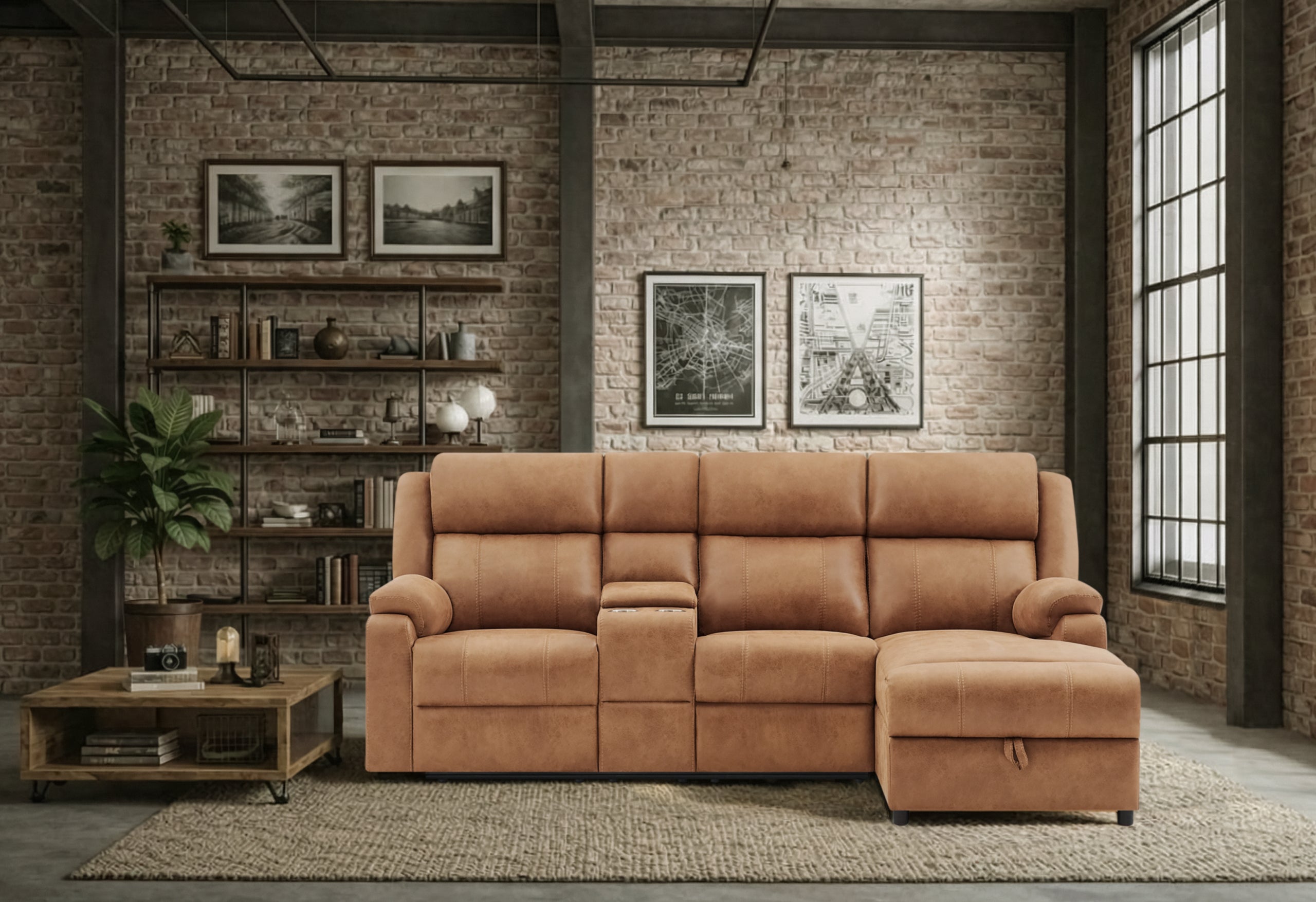 U6980 BROWN SECTIONAL