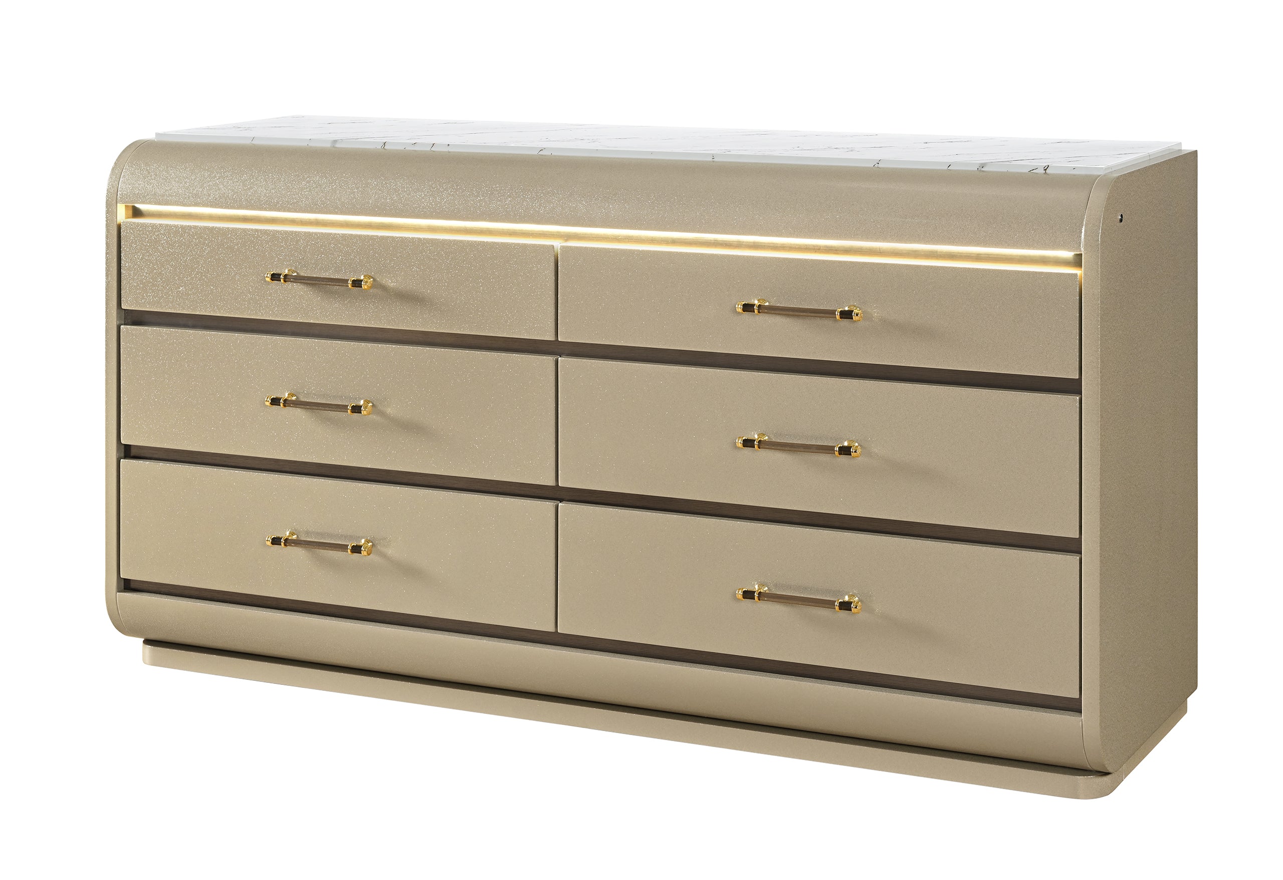 GENESIS GOLD DRESSER WITH LED